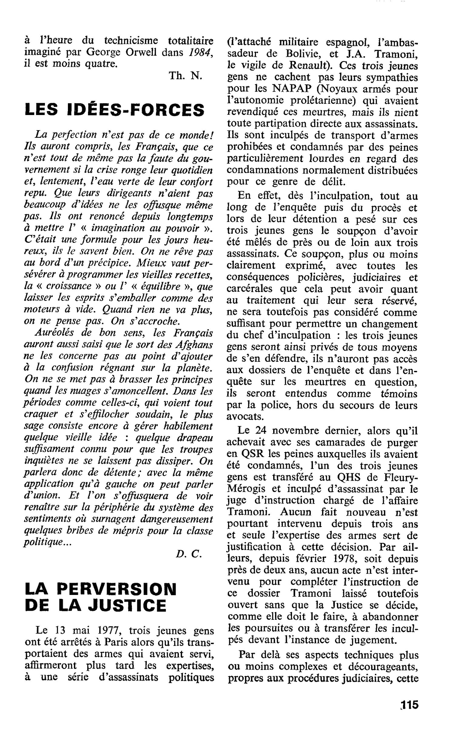 LES IDÉES-FORCES