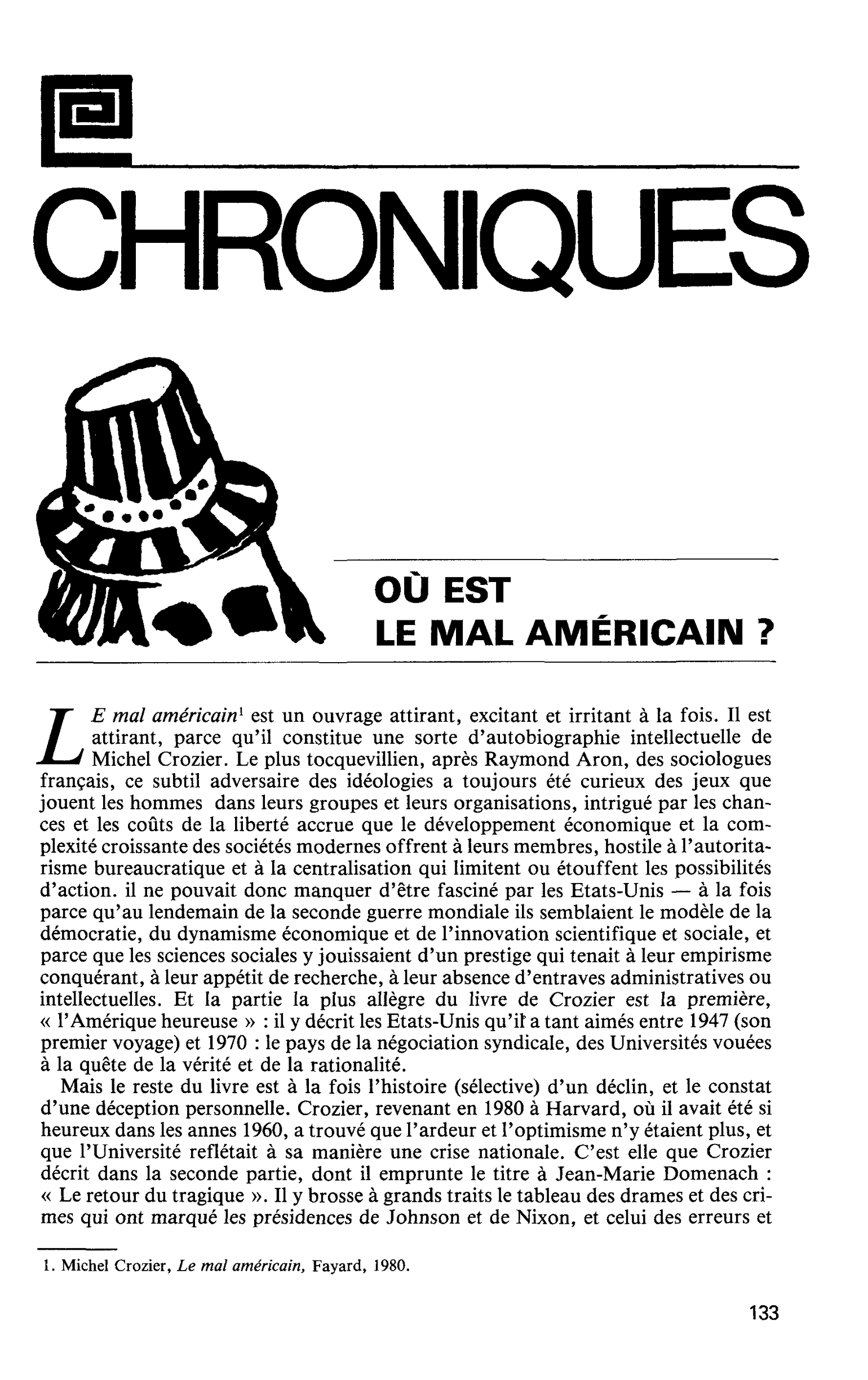 OÙ EST LE MAL AMÉRICAIN ?