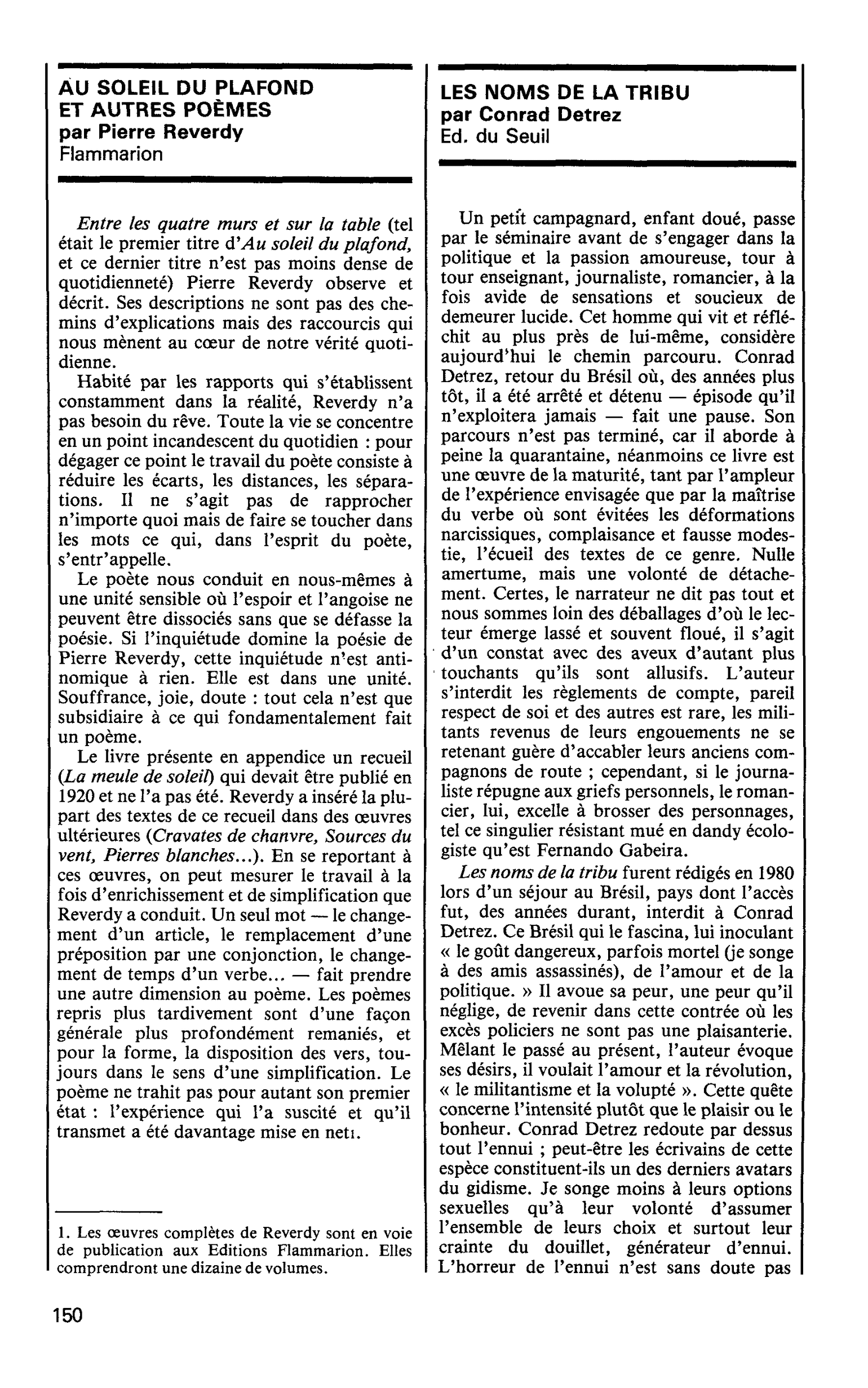 LES NOMS DE LA TRIBU par Conrad Detrez