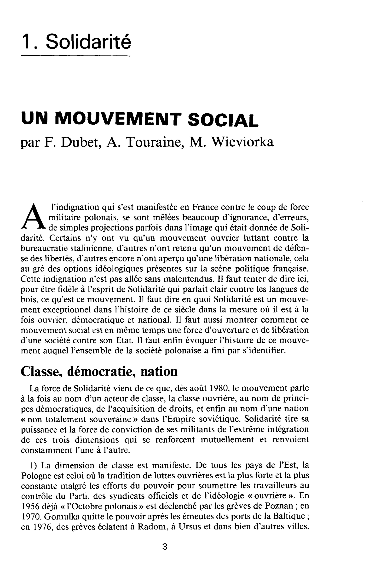 Un mouvement social