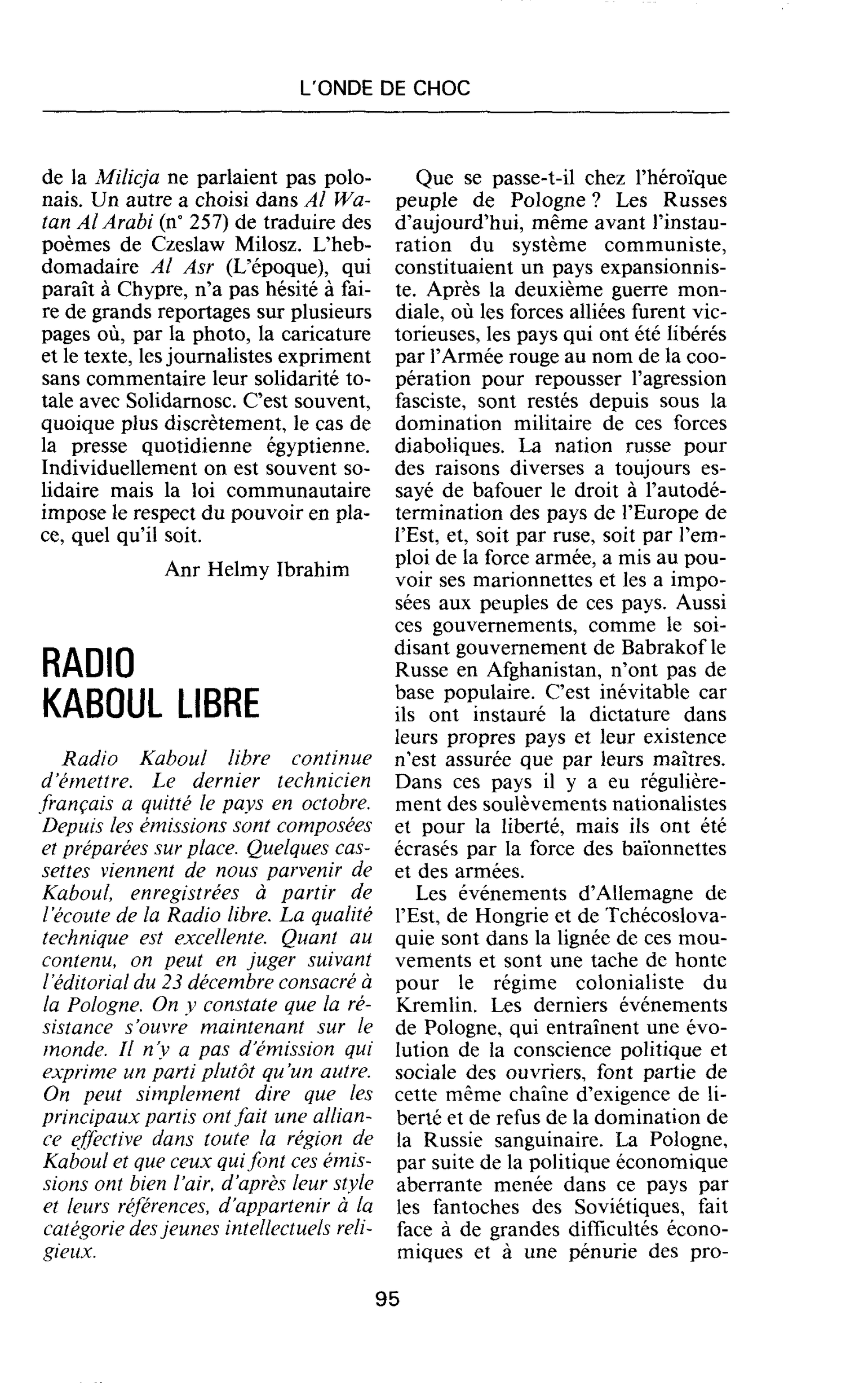 RADIO KABOUL LIBRE