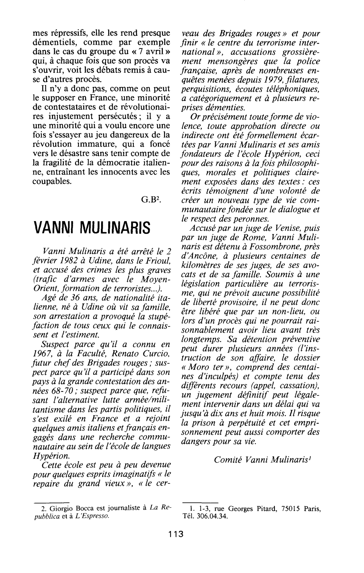 VANNI MULINARIS
