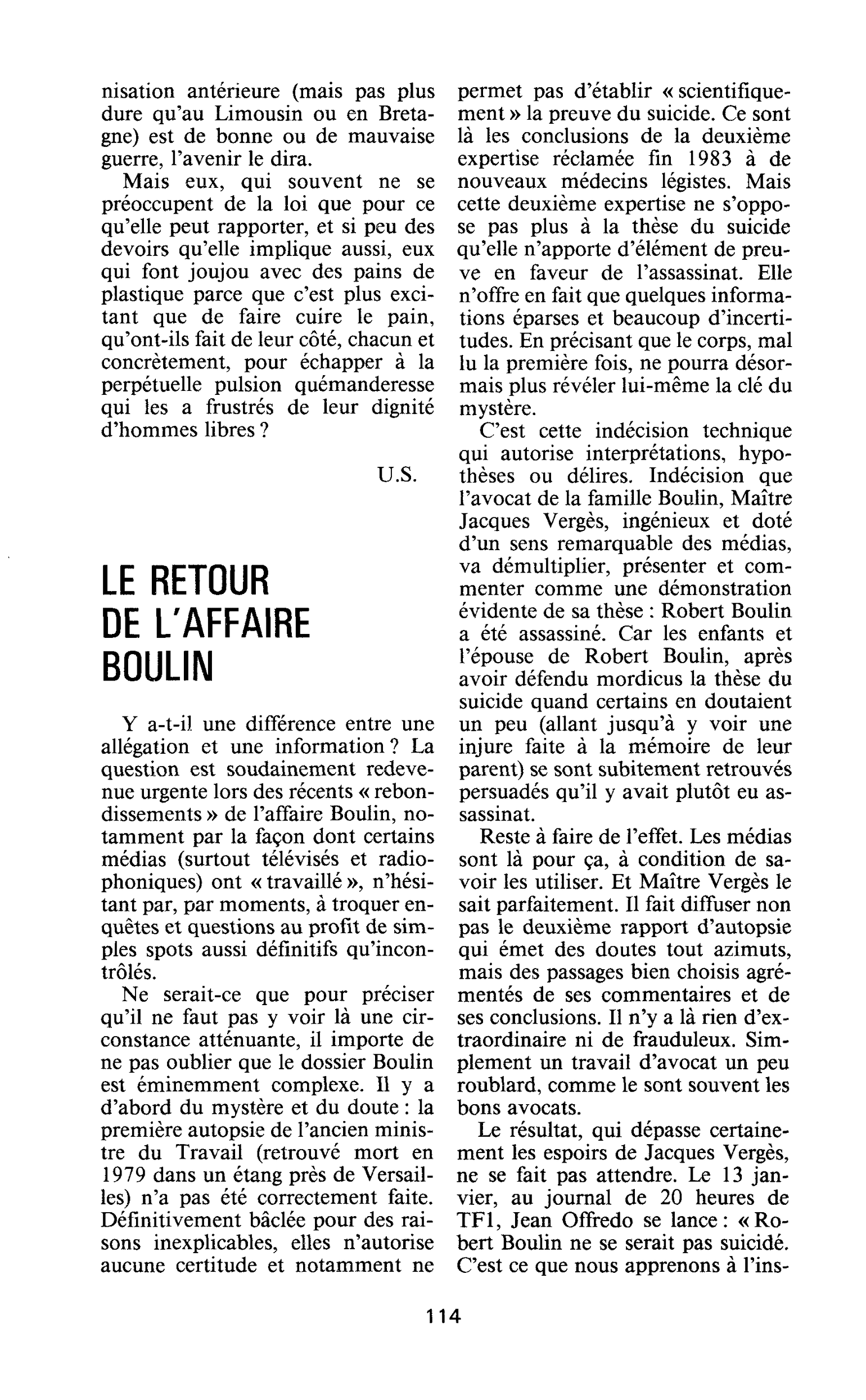 LE RETOUR DE L’AFFAIRE BOULIN