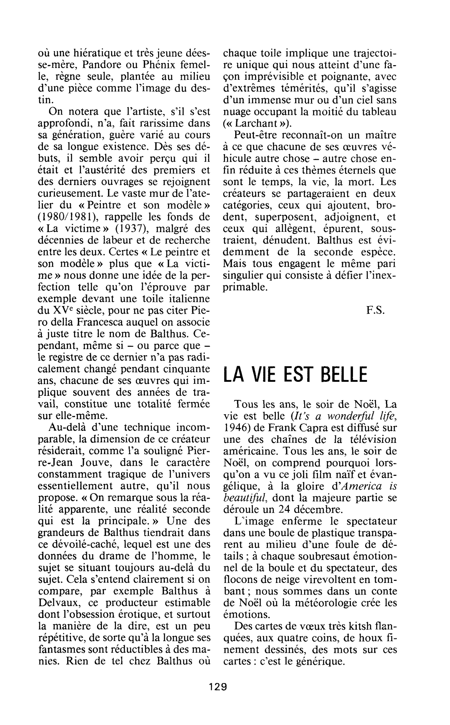 LA VIE EST BELLE