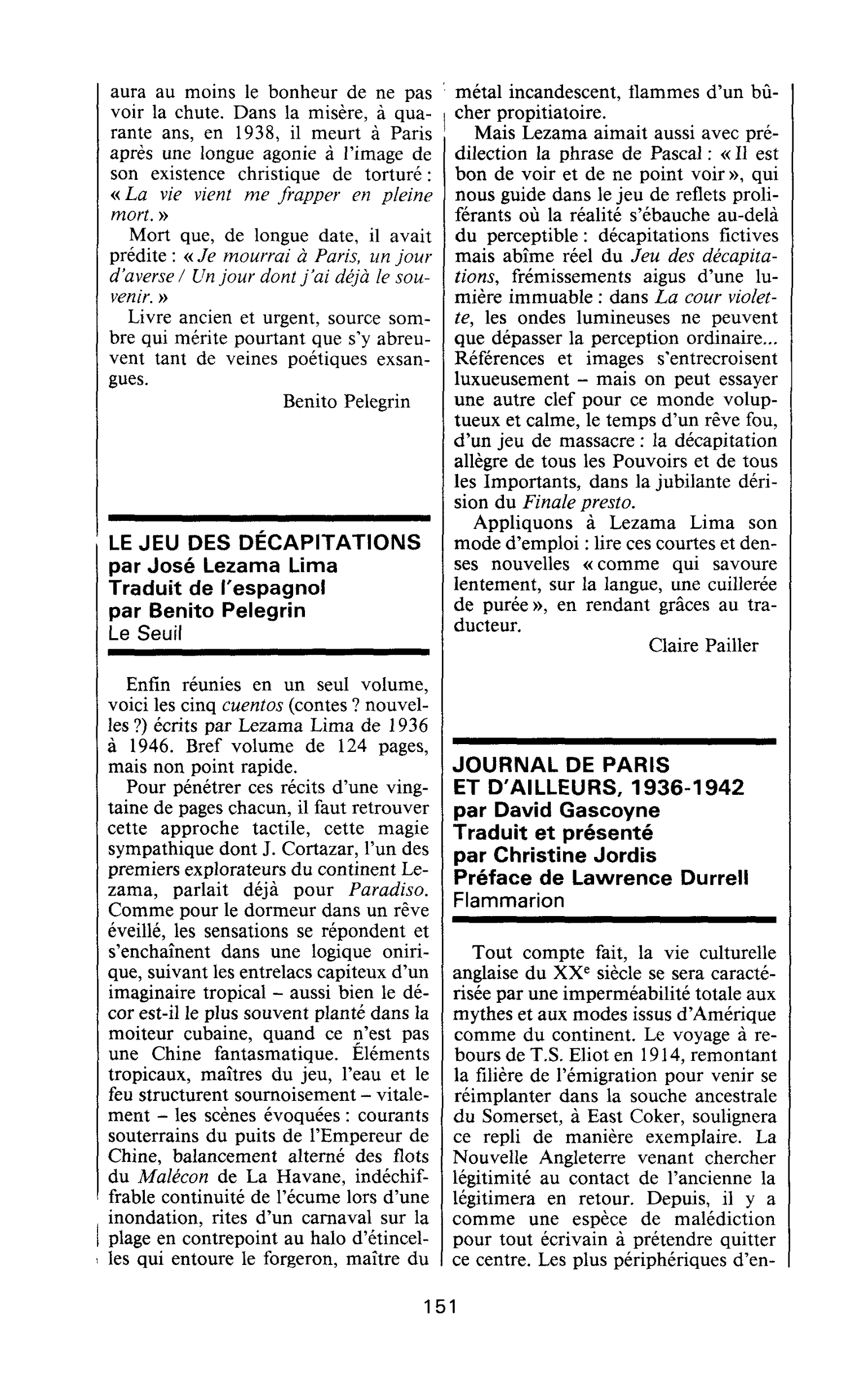 JOURNAL DE PARIS ET D’AILLEURS, 1936-1942 par David Gascoyne