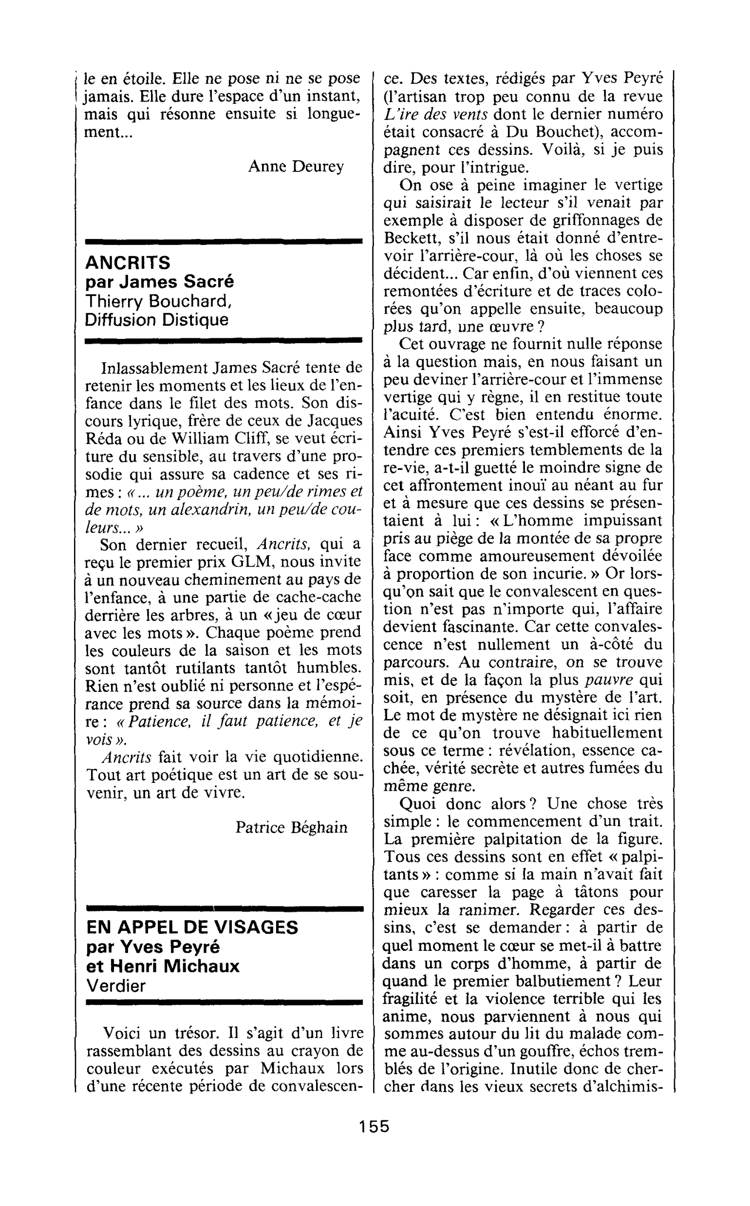 ANCRITS par James Sacré