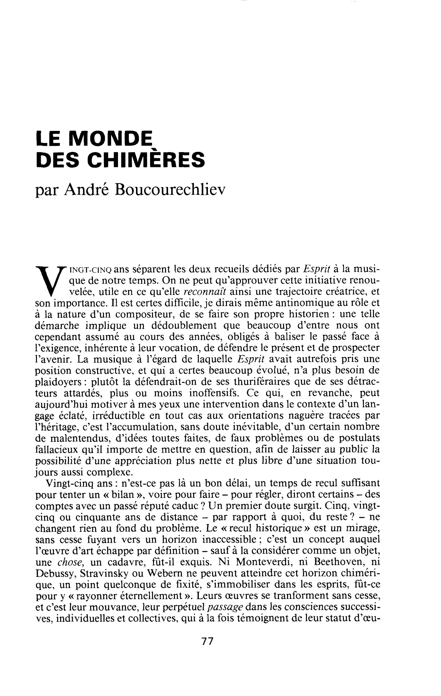LE MONDE DES CHIMÈRES