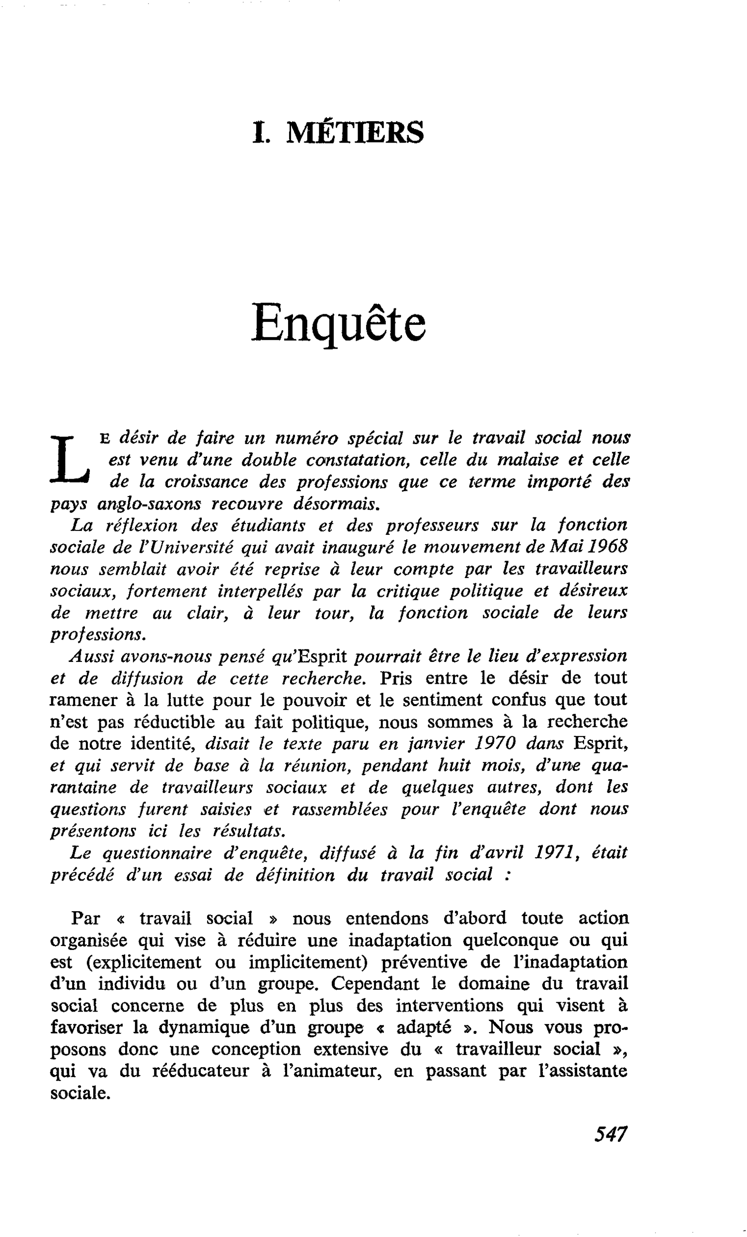 Enquête