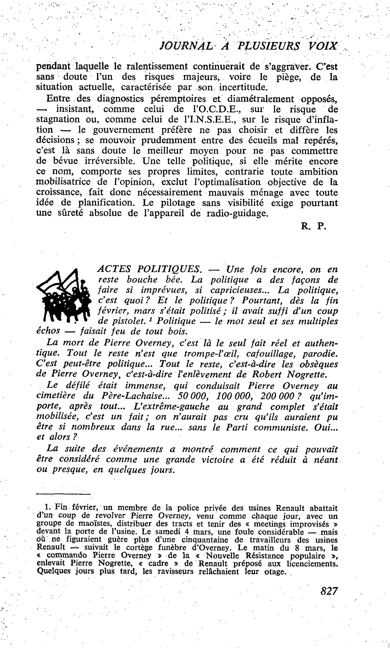 ACTES POLITIQUES
