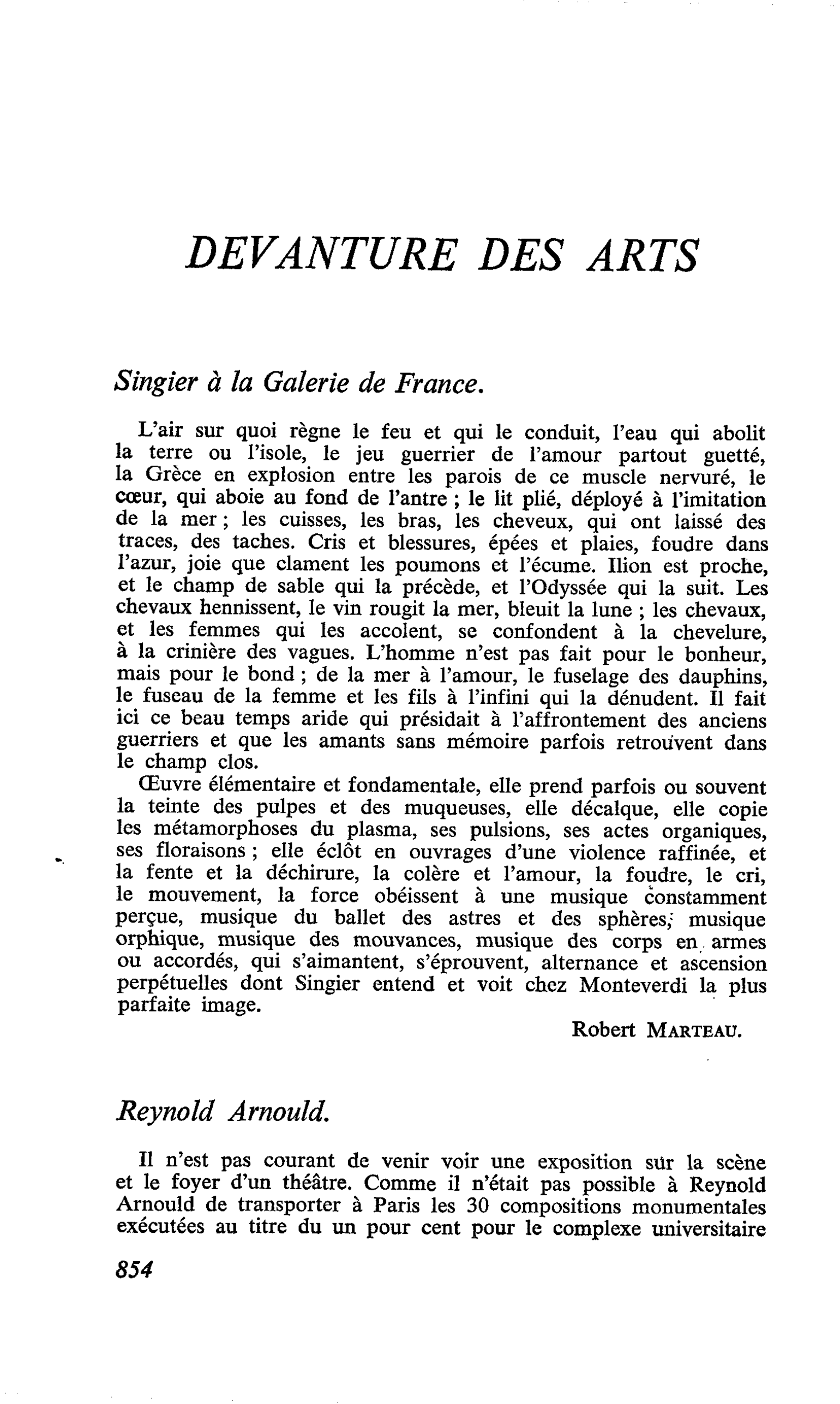 Singier à la Galerie de France