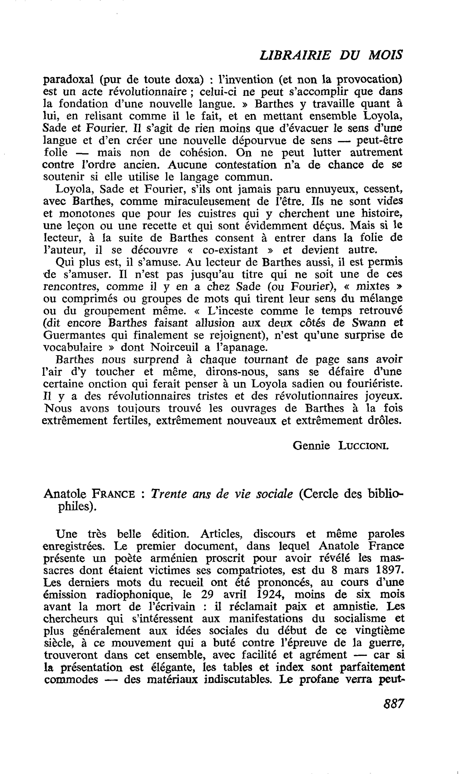 Anatole France : Trente ans de vie sociale
