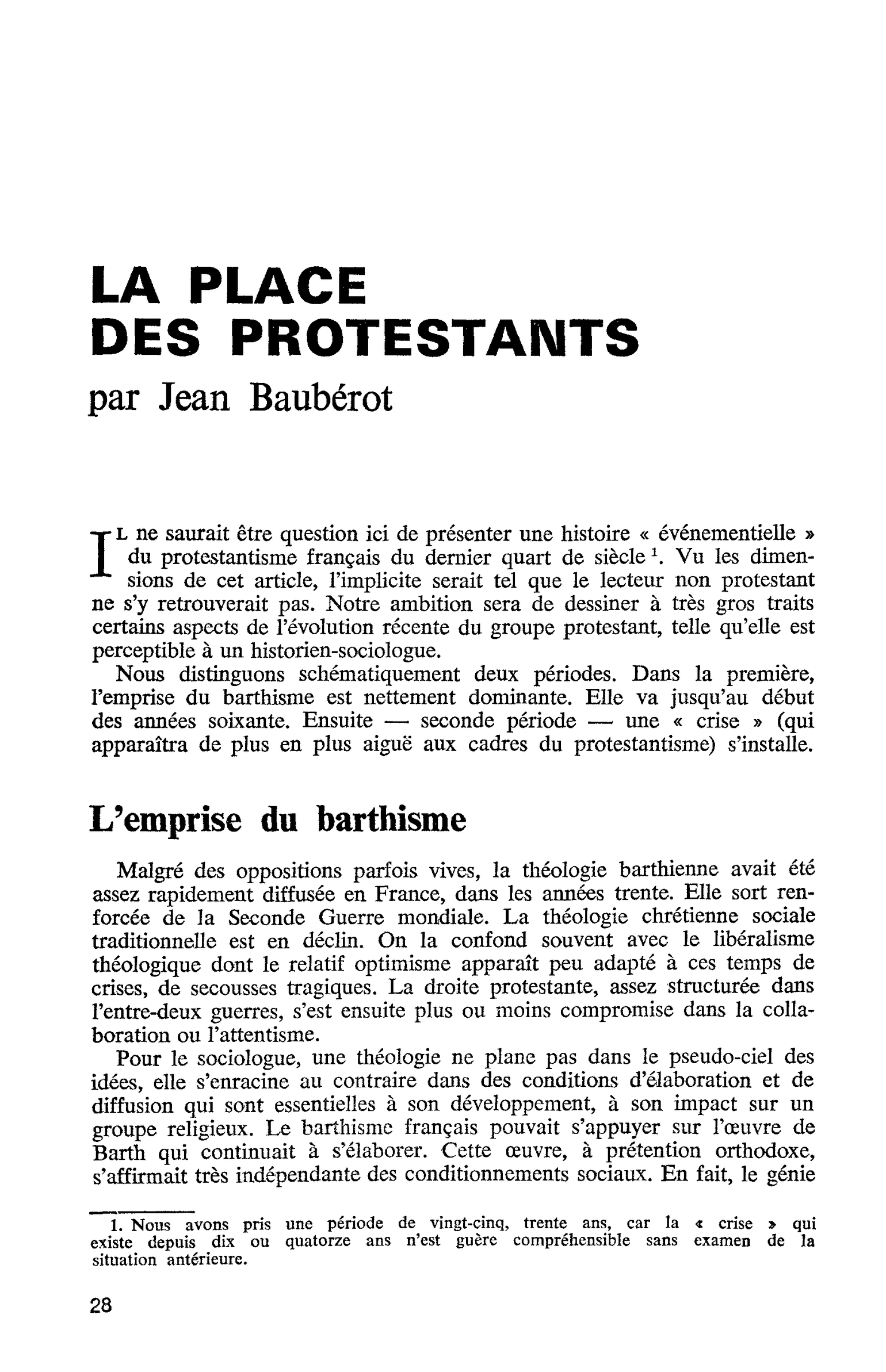 LA PLACE DES PROTESTANTS