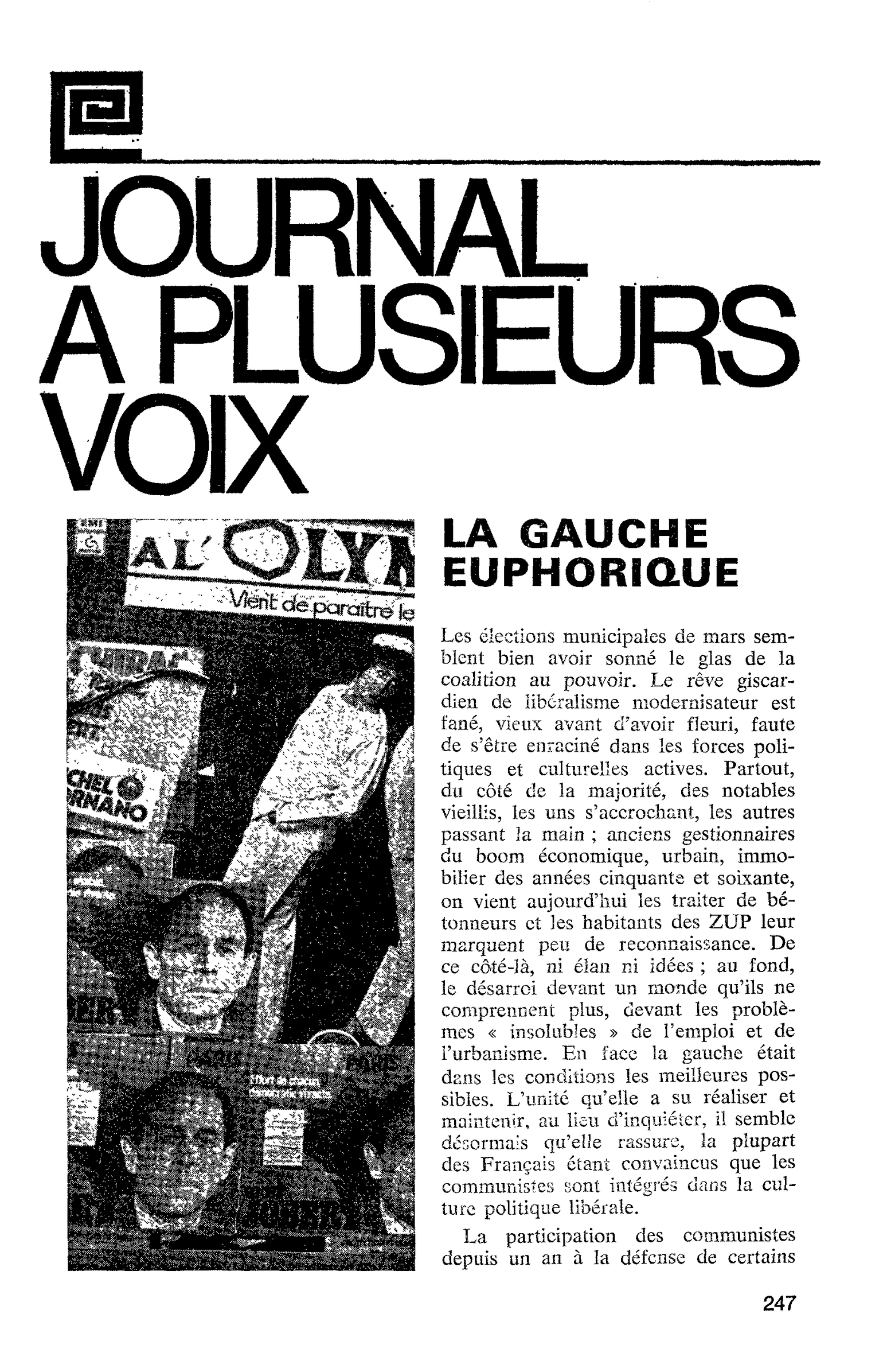 LA GAUCHE EUPHORIQUE