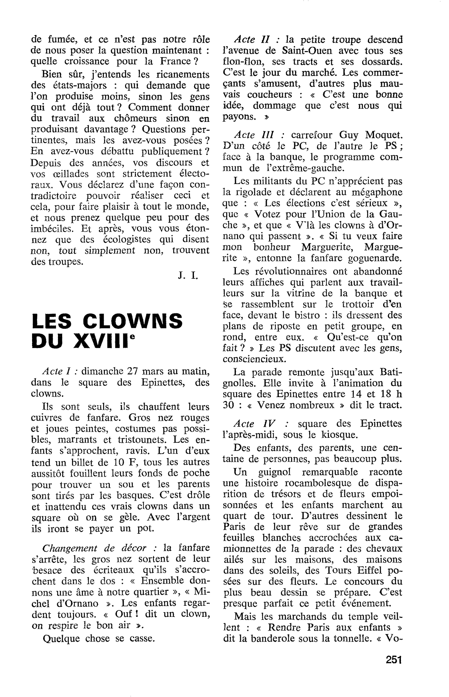 LES CLOWNS DU XVIIIe