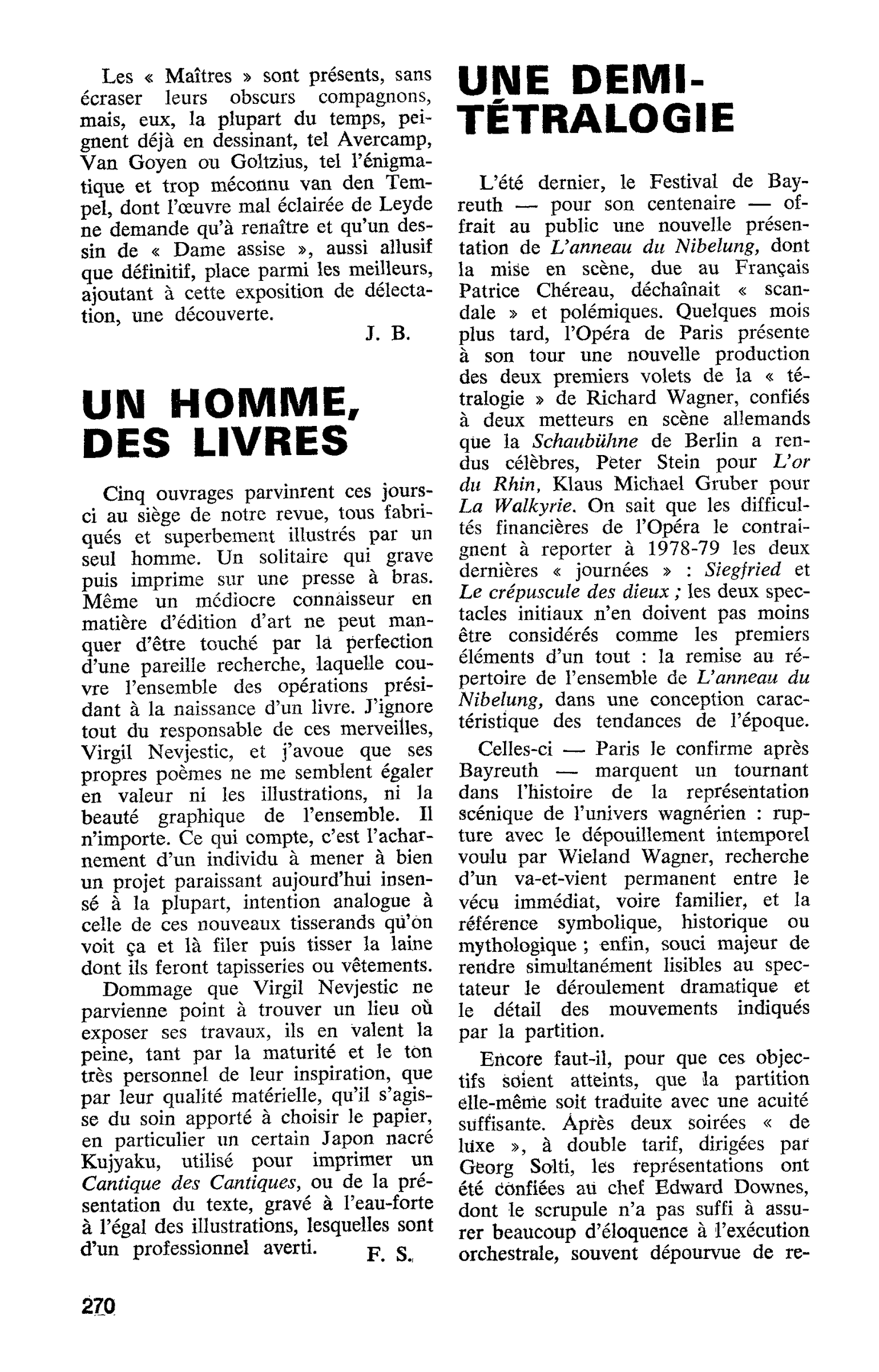 UNE DEMI- TÉTRALOGIE