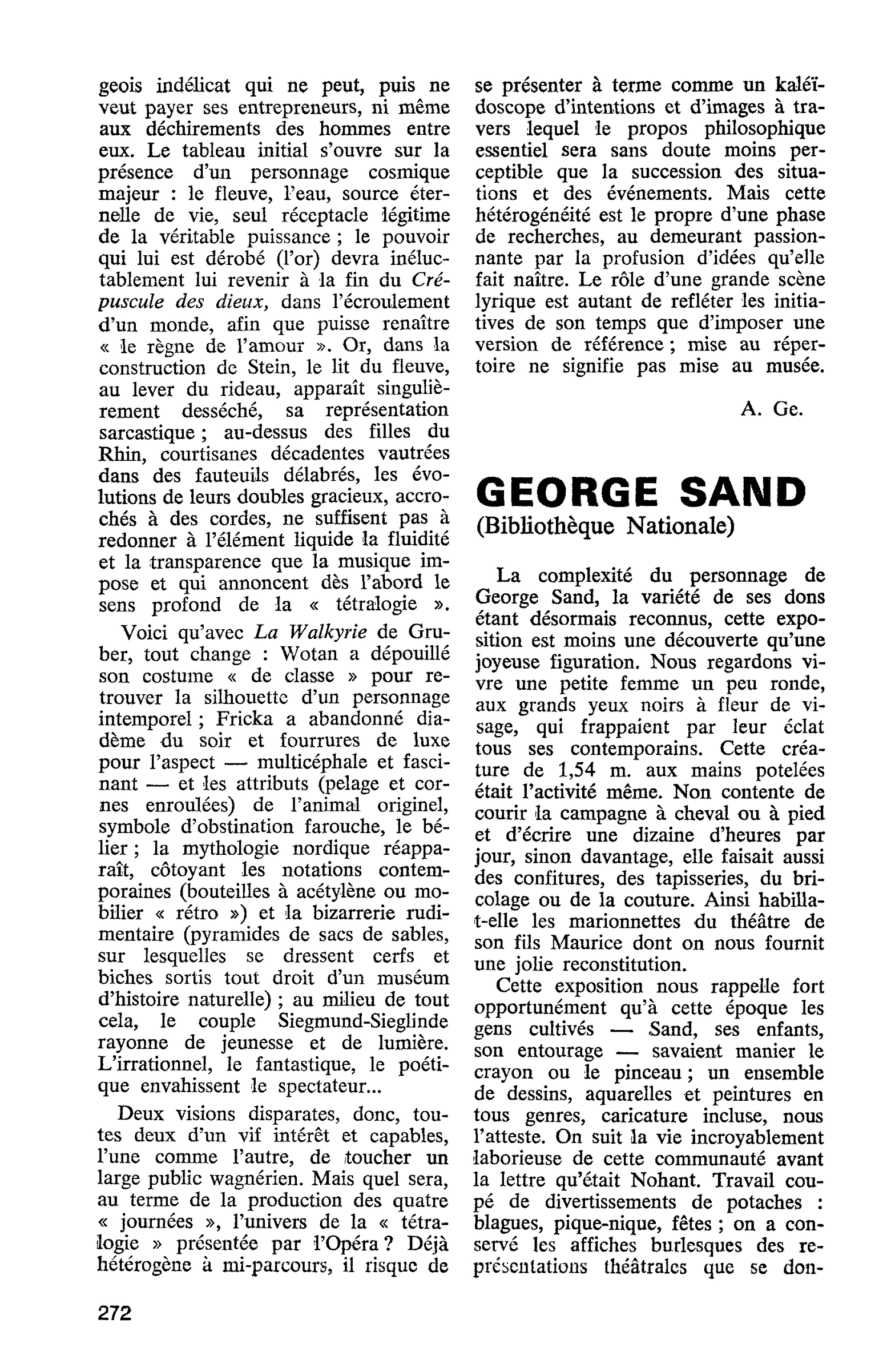 GEORGE SAND (Bibliothèque Nationale)