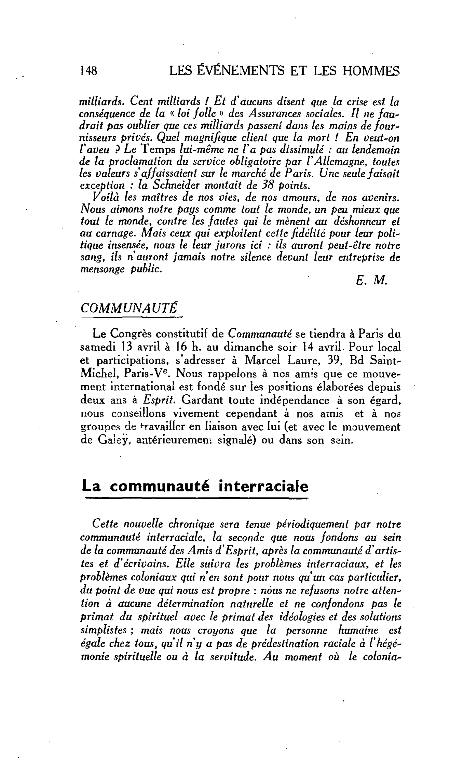 LA COMMUNAUTÉ INTERNATIONALE : COMMUNAUTÉ