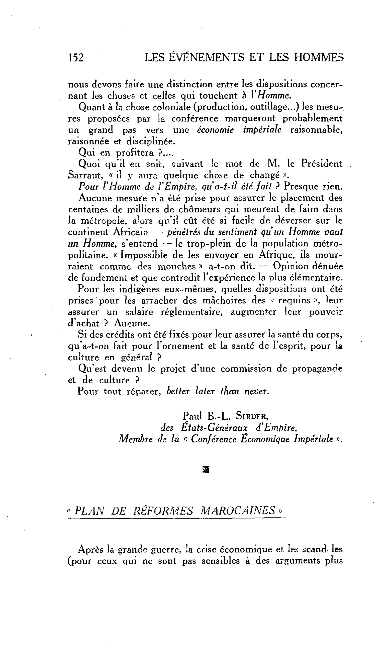 LA COMMUNAUTÉ INTERNATIONALE : « PLAN DE RÉFORMES MAROCAINES »