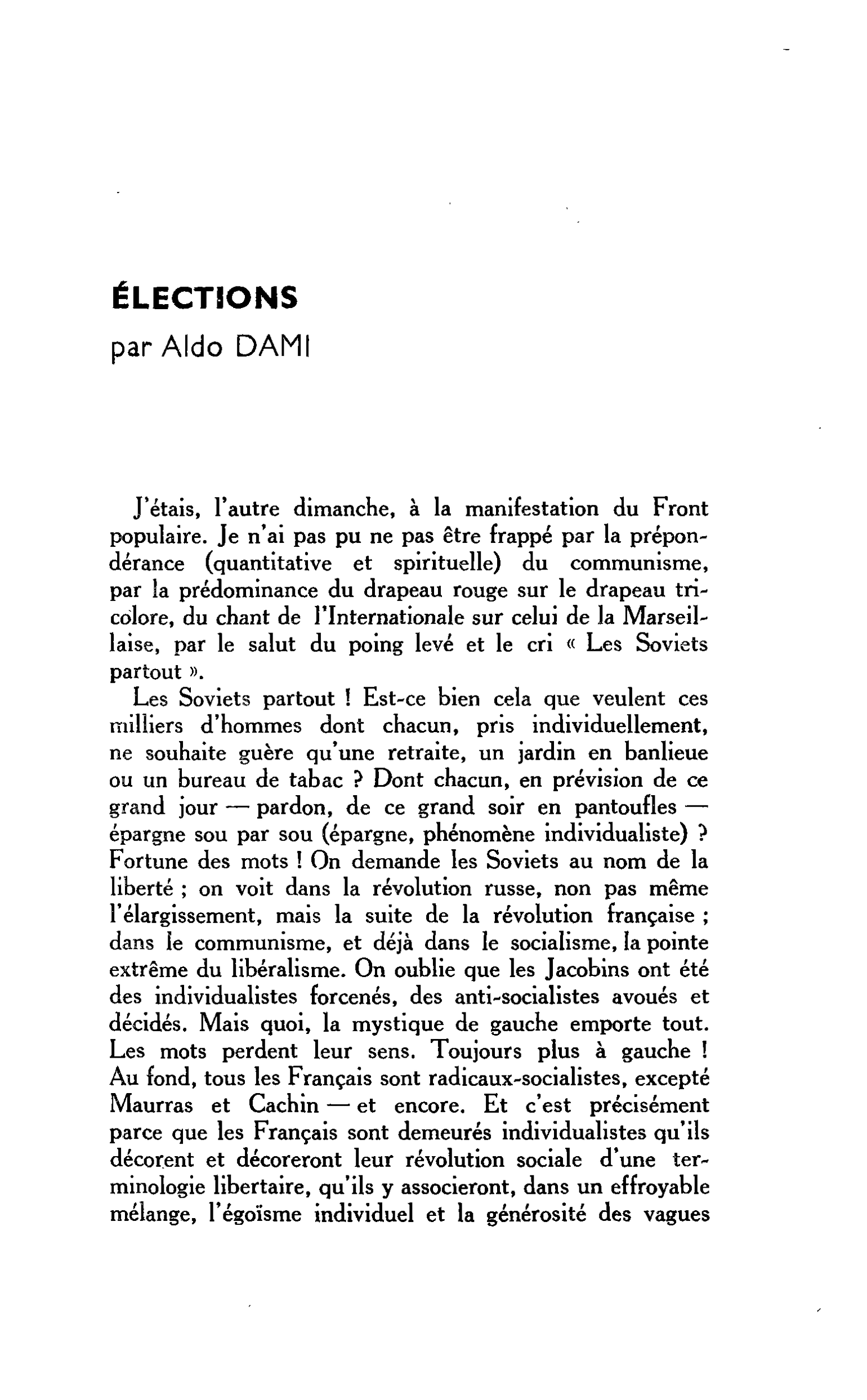 ÉLECTIONS
