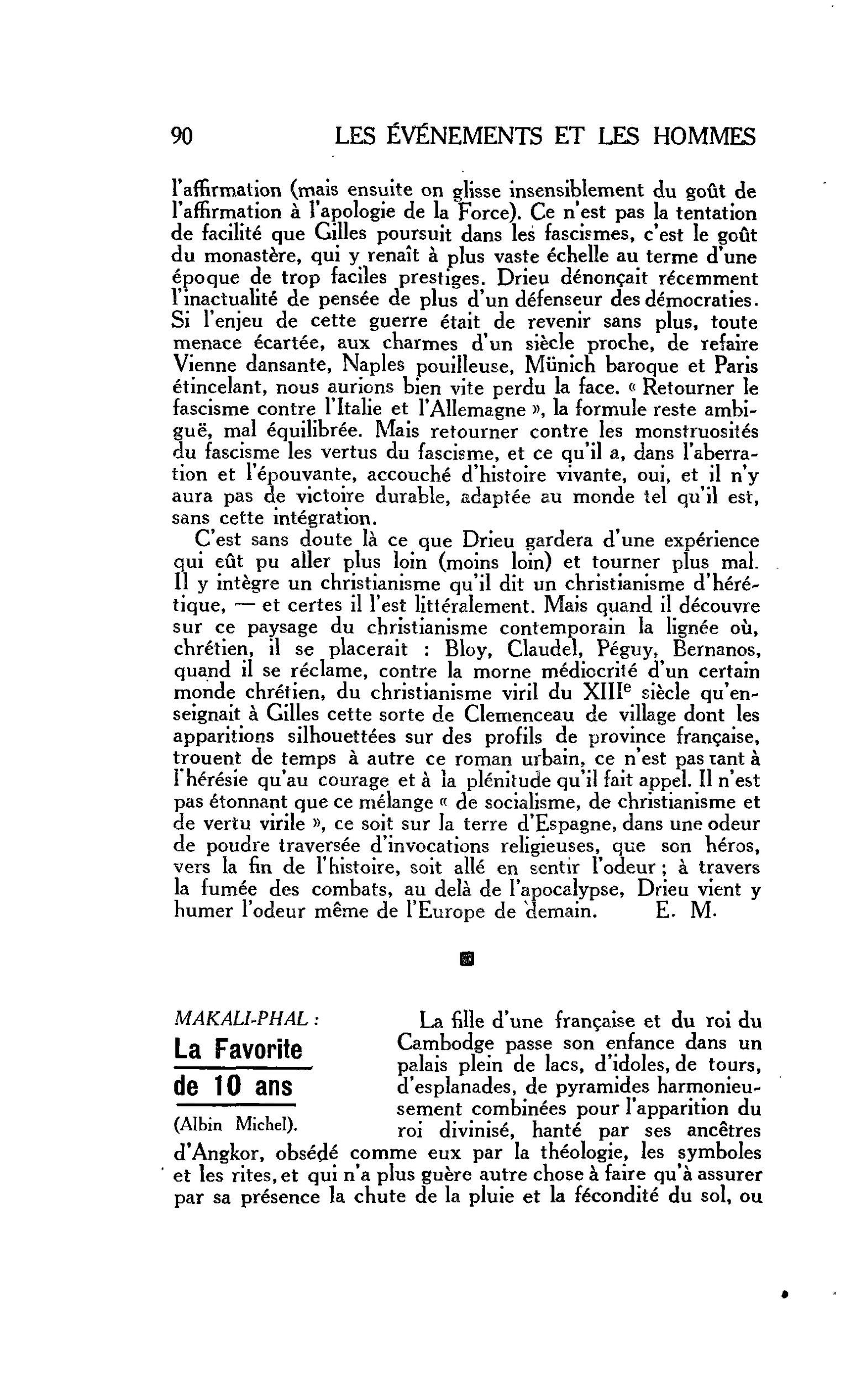LES LETTRES. Le Roman. MAKALI-PHAL : La Favorite de 10 ans
