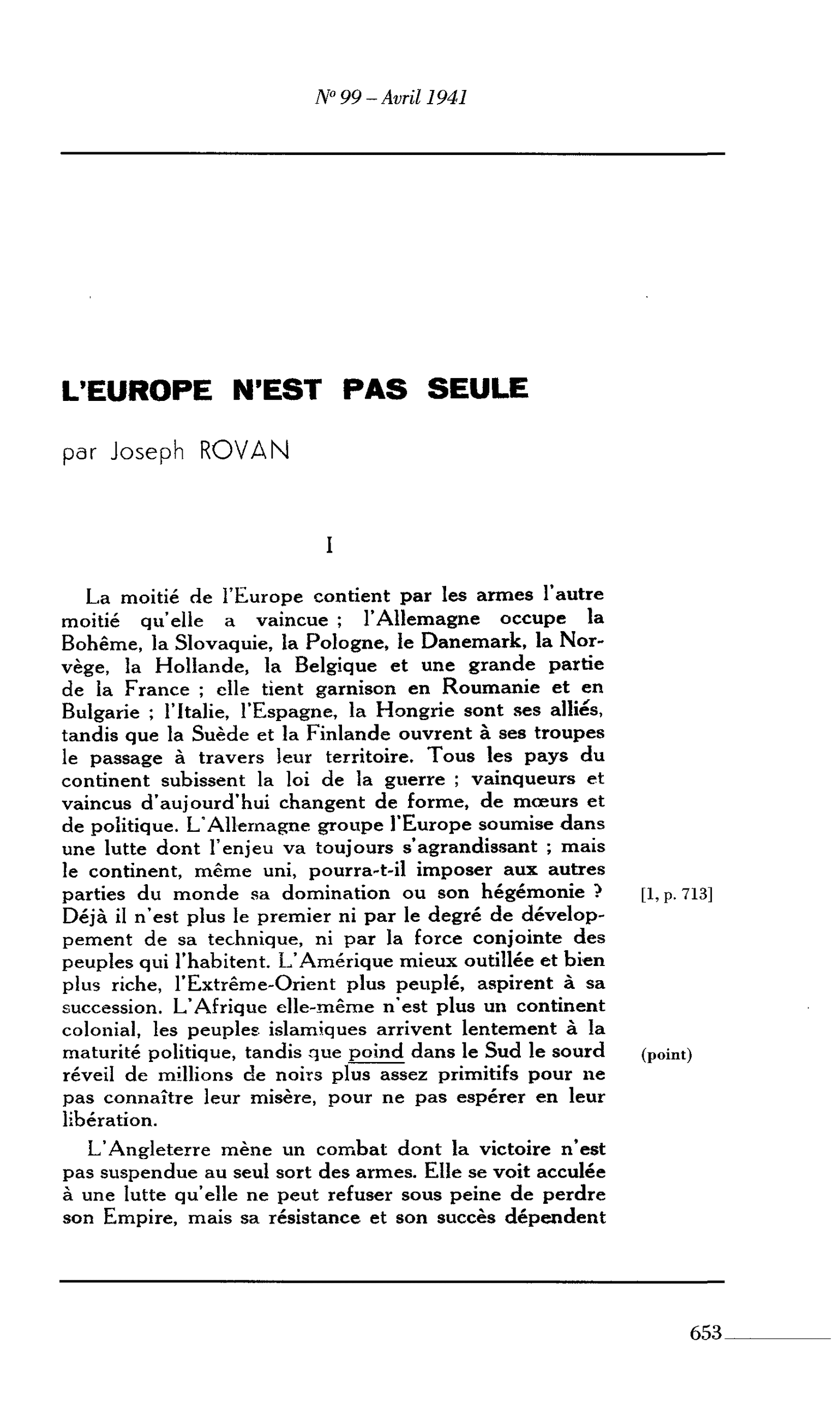 L’Europe n’est pas seule
