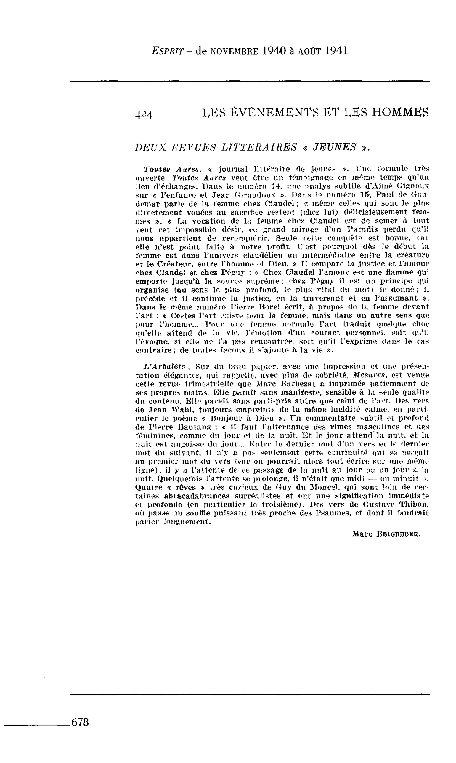 Les Lettres : DEUX REVUES LITTERAIRES « JEUNES »