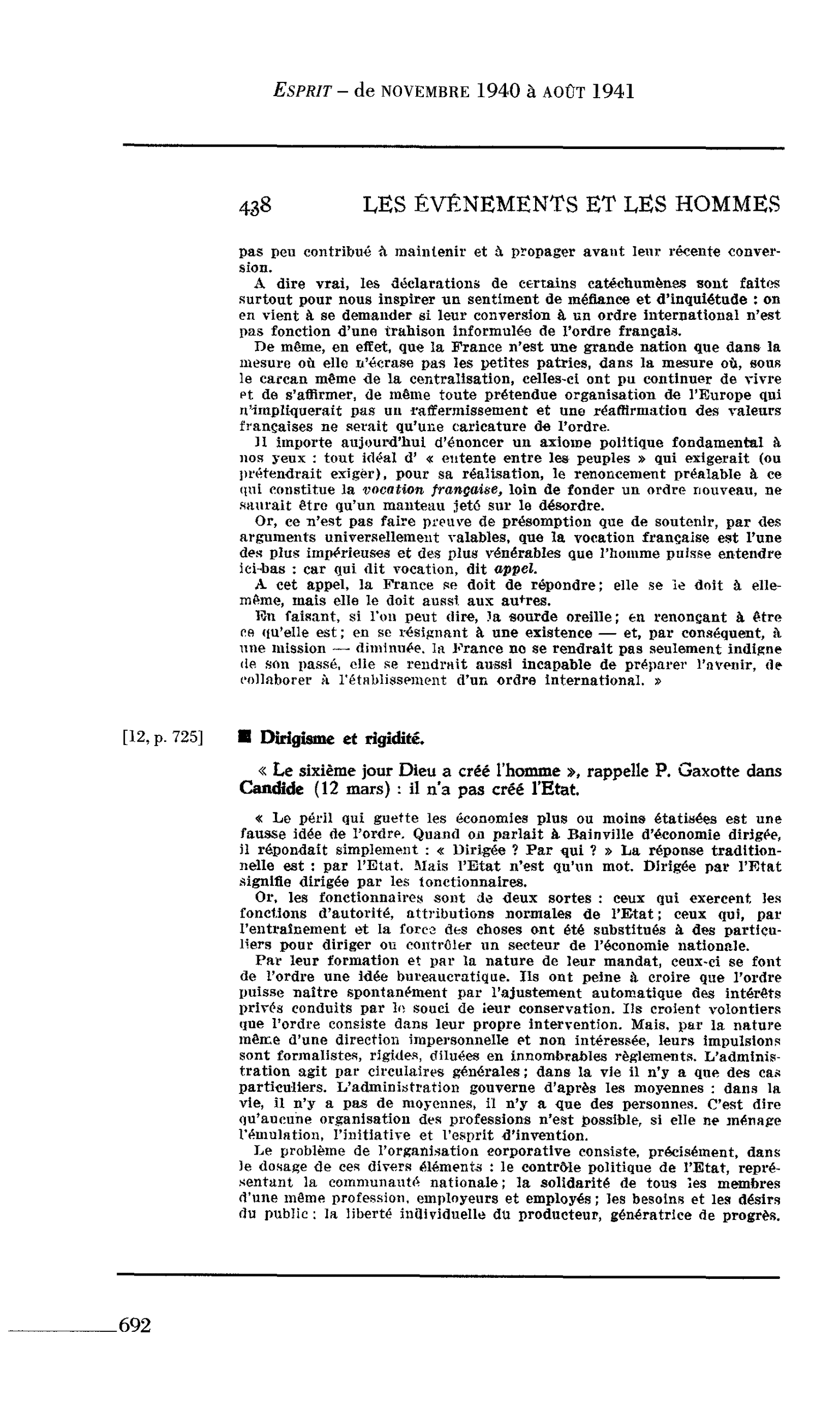 Journal des Témoins : Dirigisme et rigidité