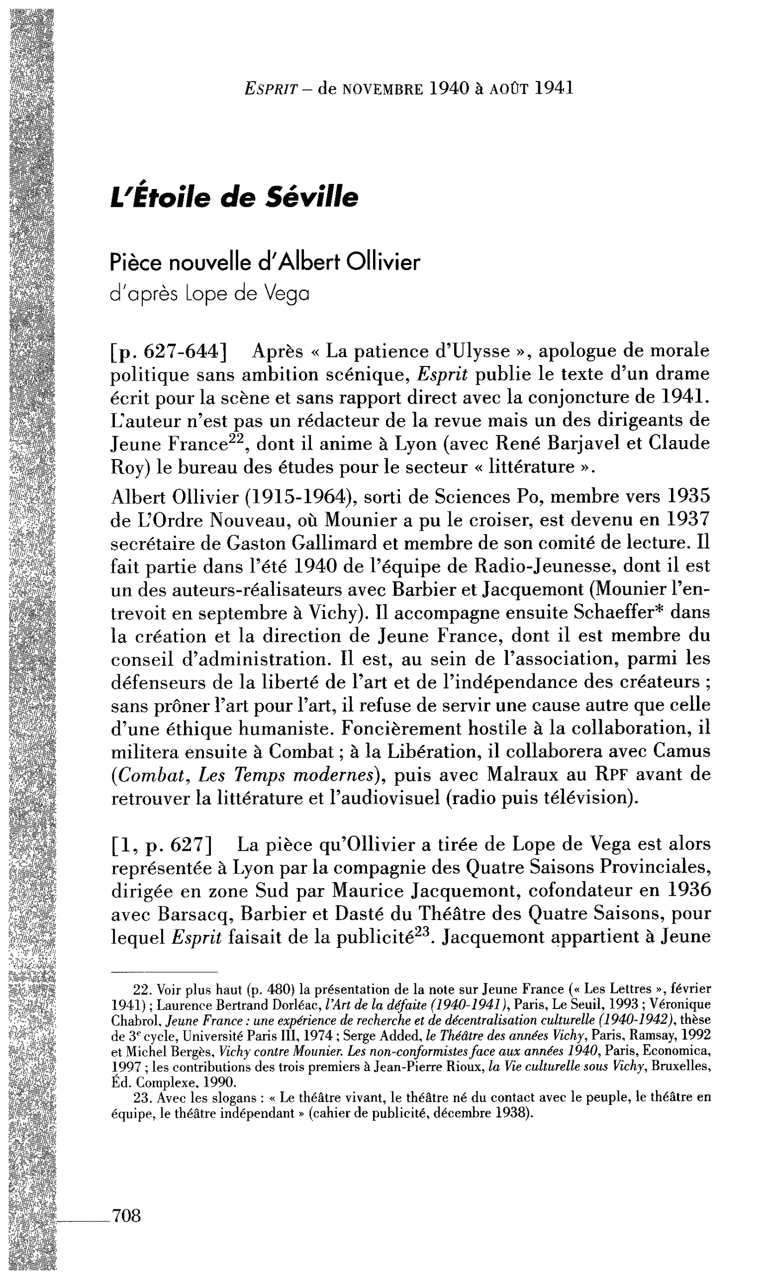 L’Étoile de Séville : Pièce nouvelle d’Albert Ollivier (par Lope de Vega)