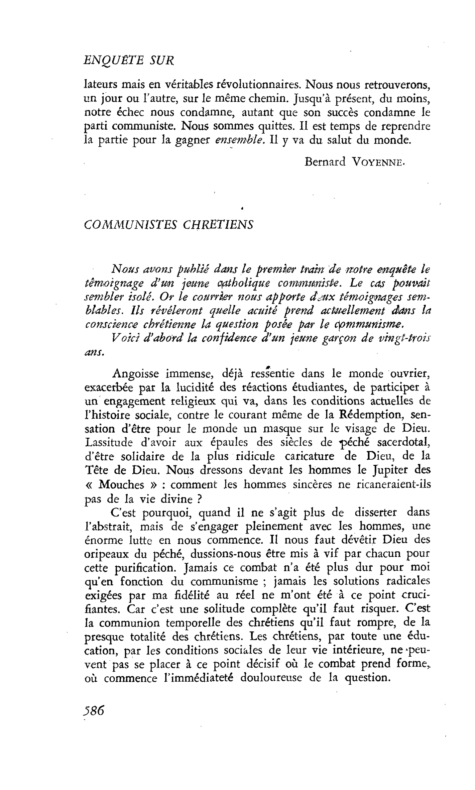 Le communisme devant nous : COMMUNISTES CHRETIENS