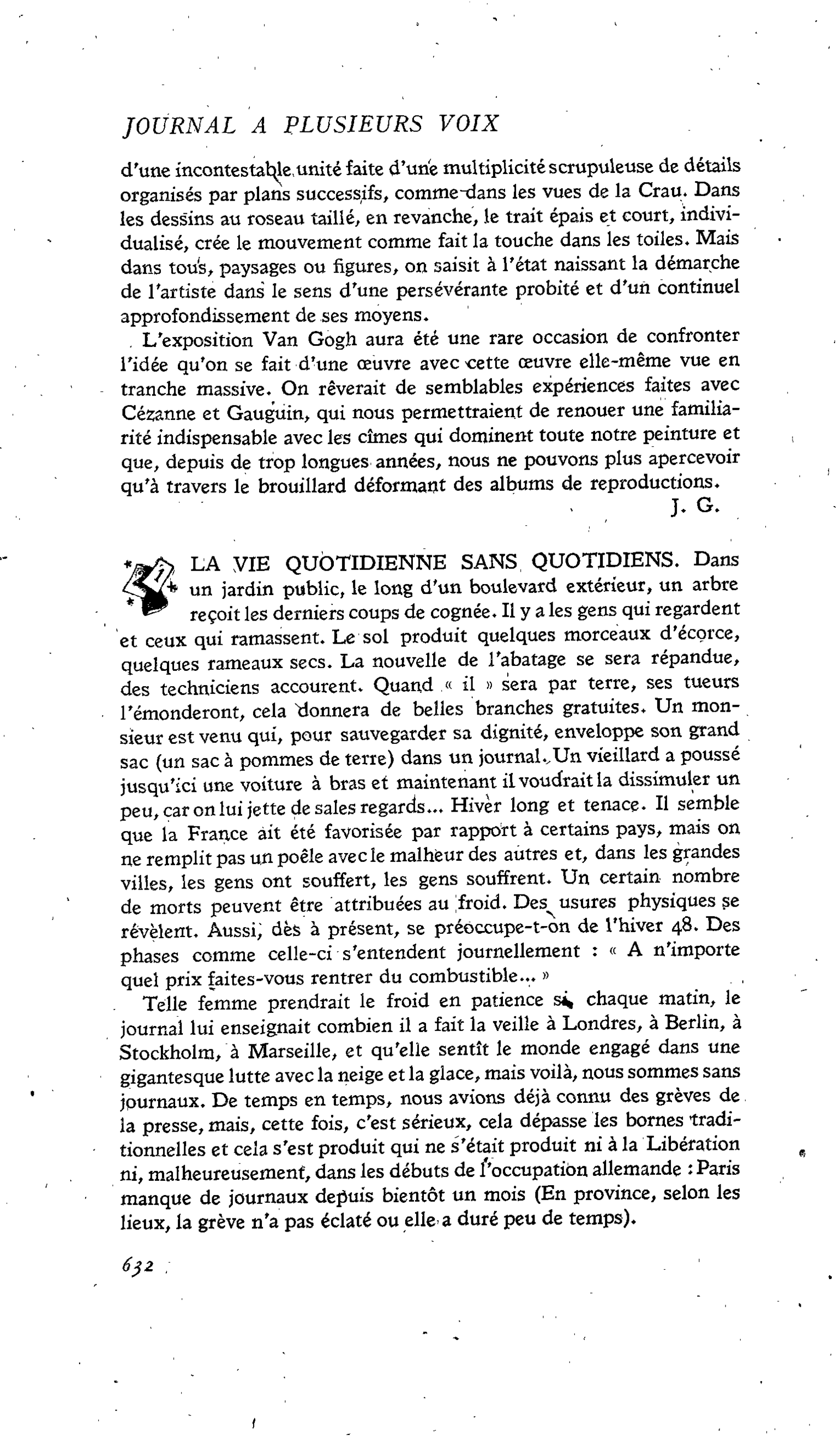 LA VIE QUOTIDIENNE SANS QUOTIDIENS