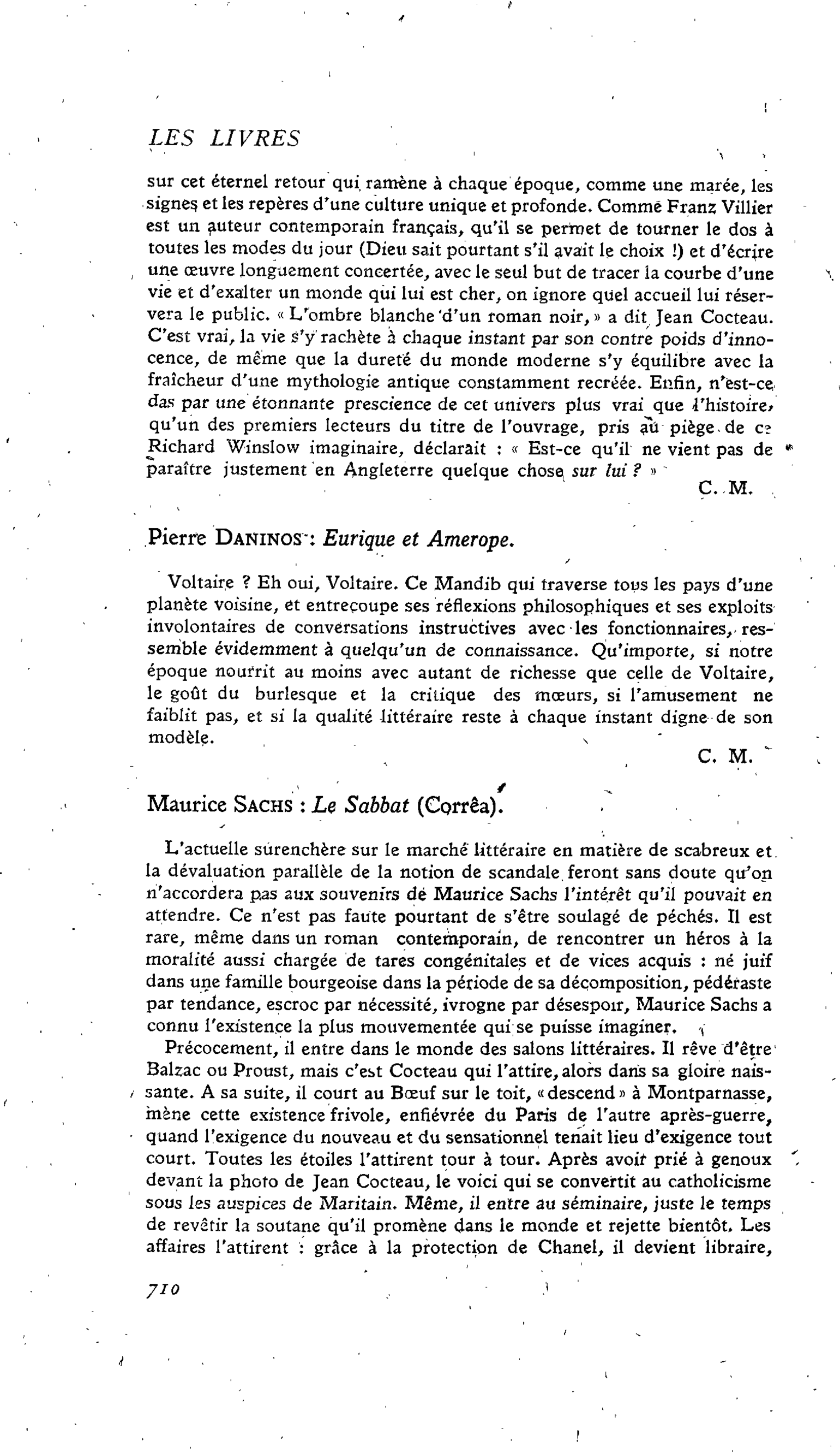 Maurice Sachs : Le Sabbat