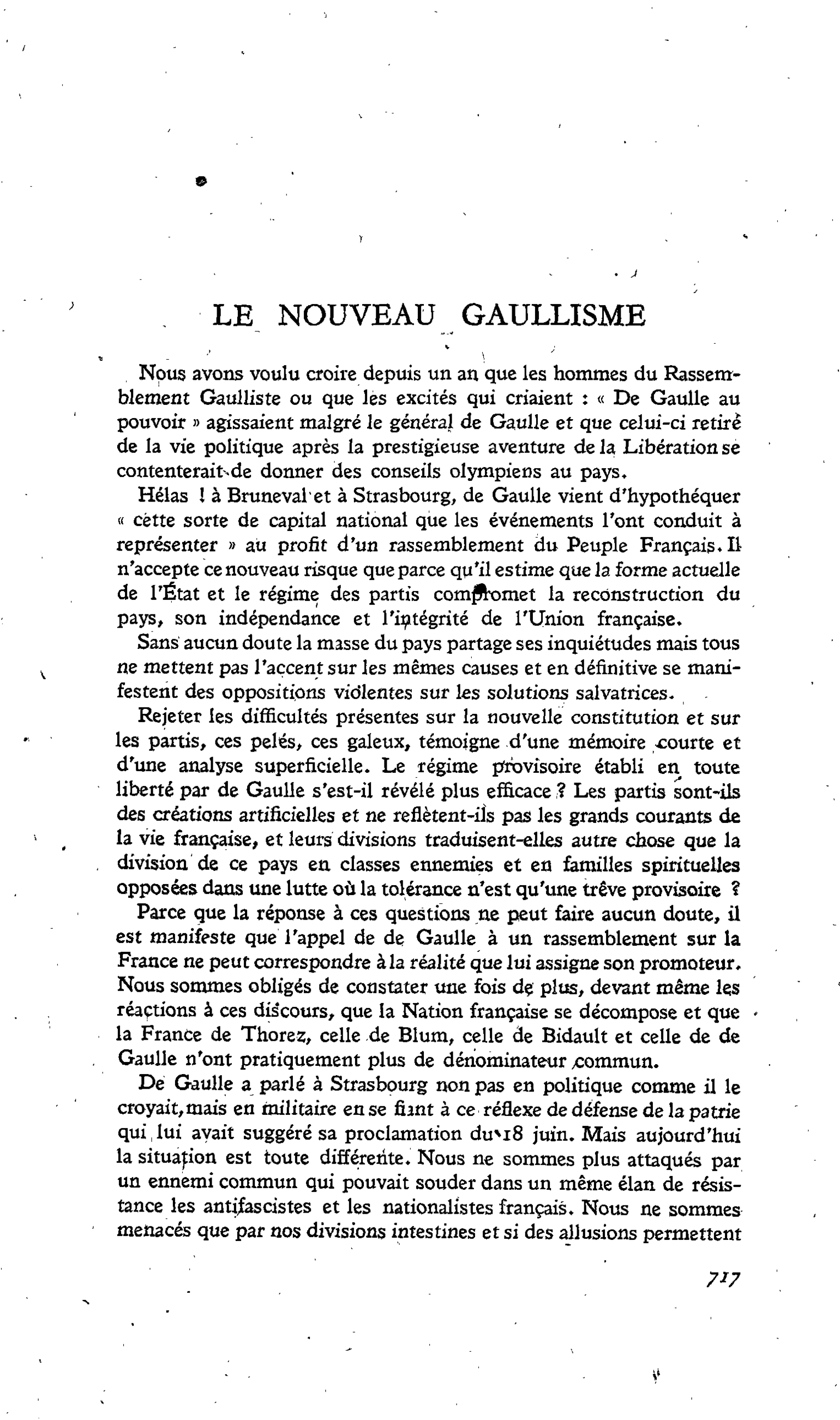 Le nouveau gaullisme