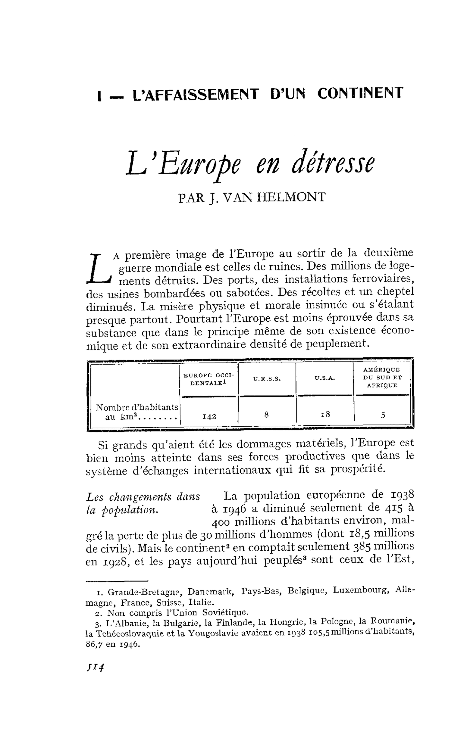 L’Europe en détresse