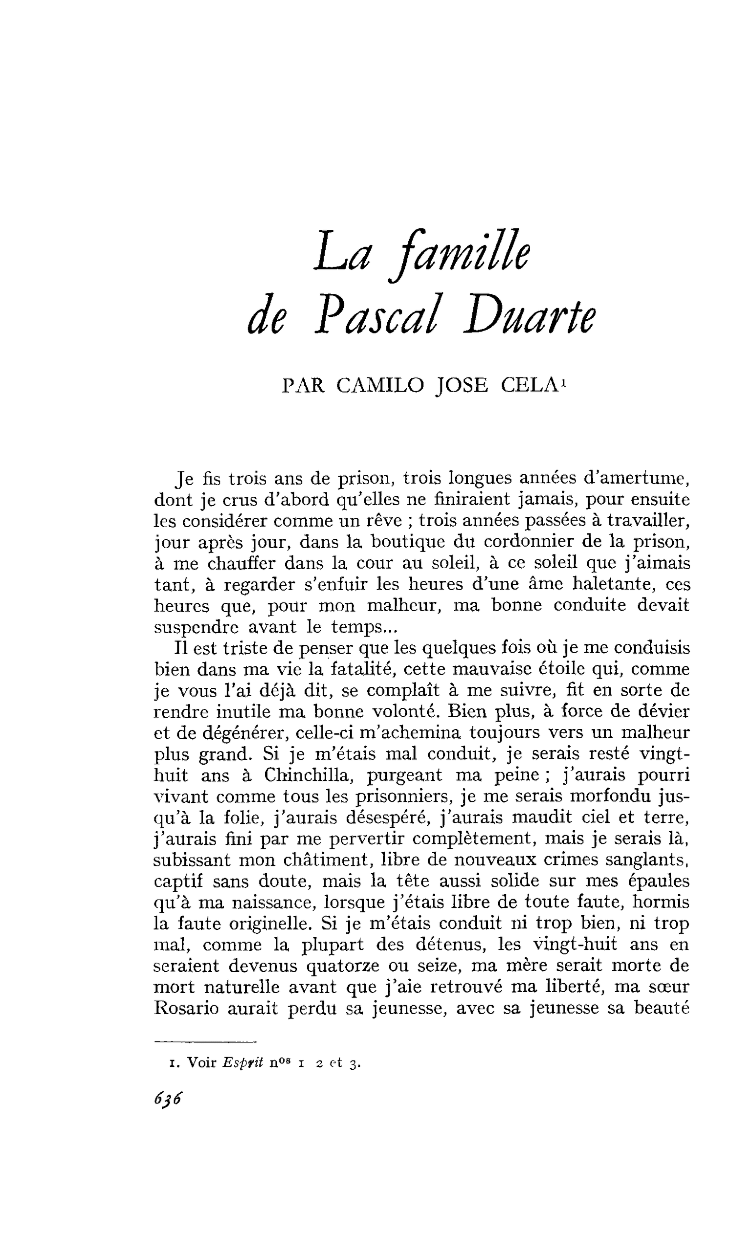 La famille de Pascal Duarte