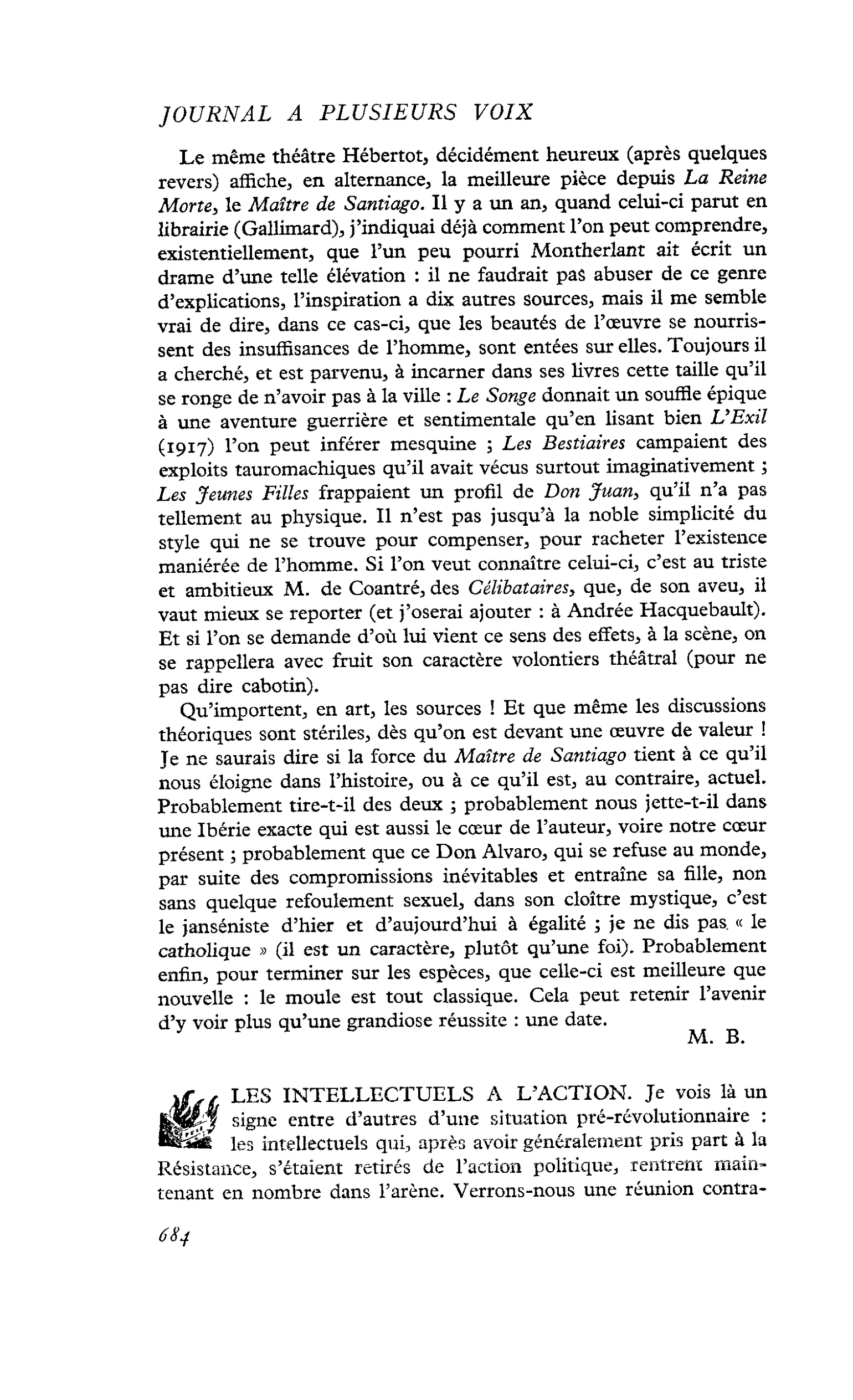 LES INTELLECTUELS A L’ACTION