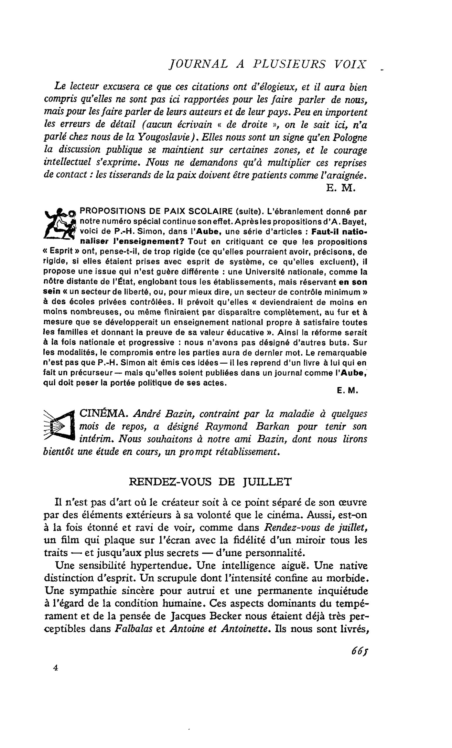 RENDEZ-VOUS DE JUILLET