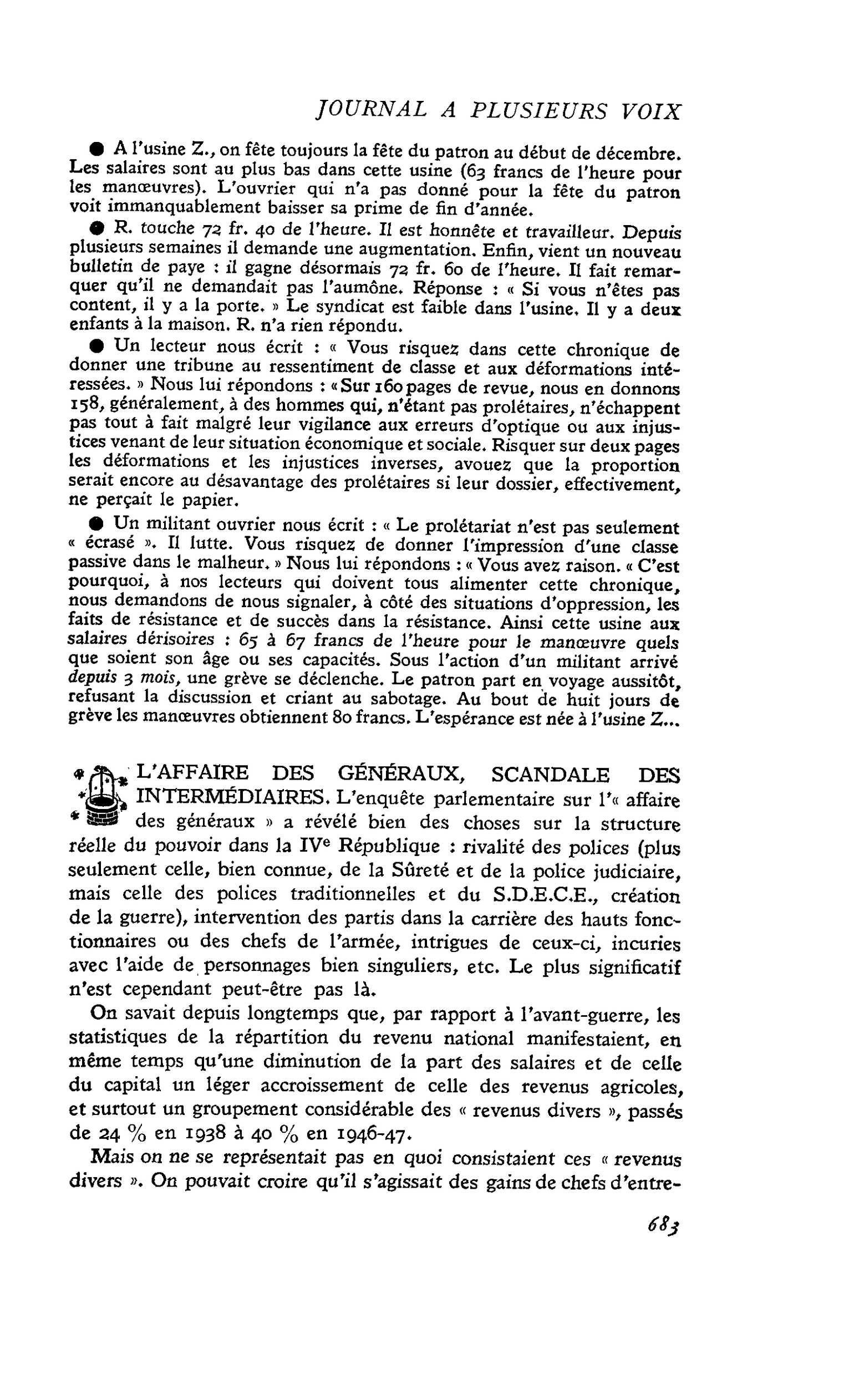 L’affaire des généraux, scandale des intermédiaires
