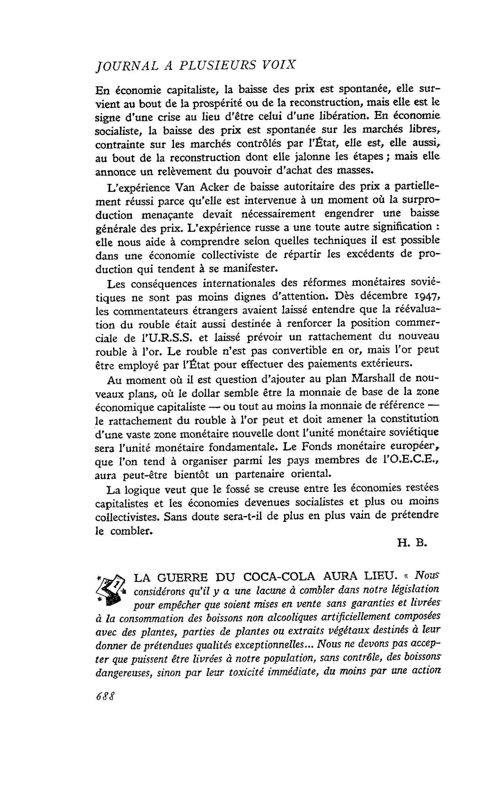 LA GUERRE DU COCA-COLA AURA LIEU