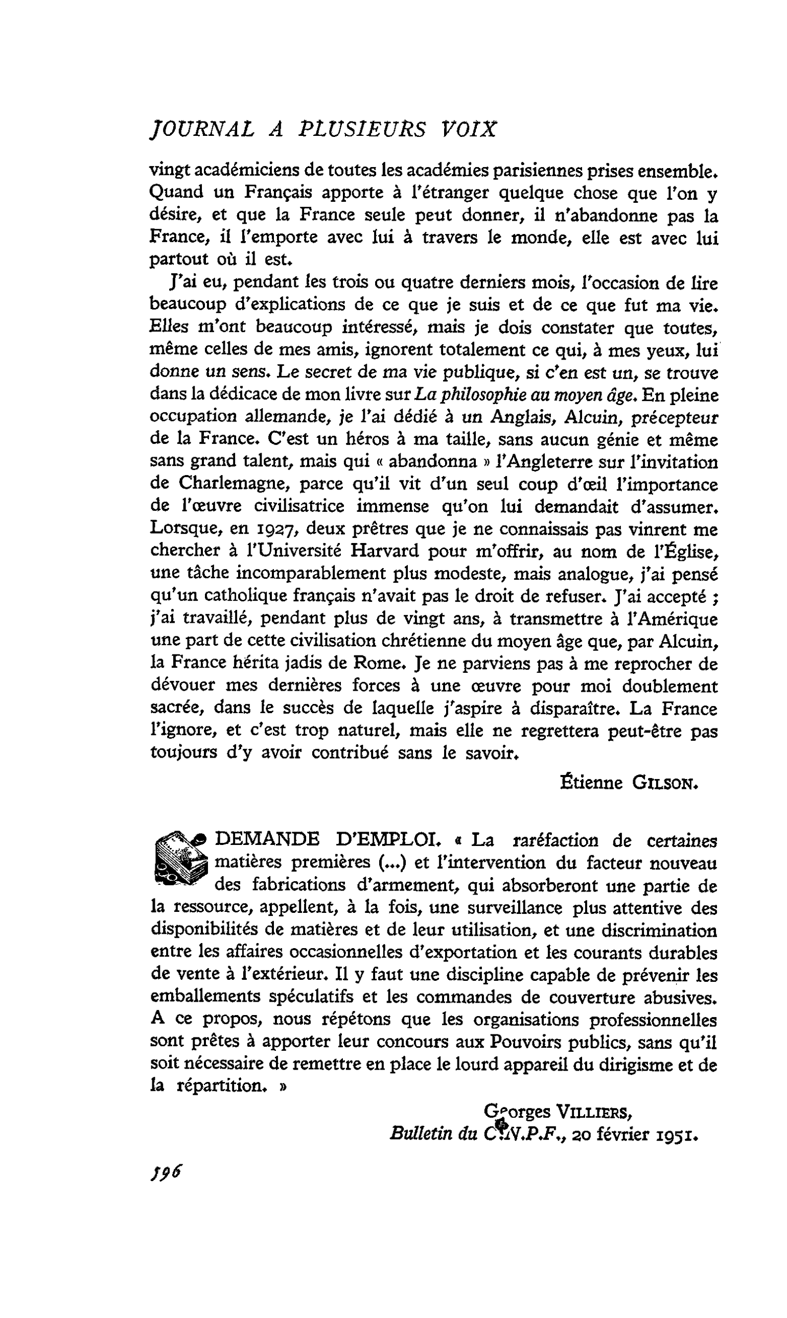 DEMANDE D’EMPLOI