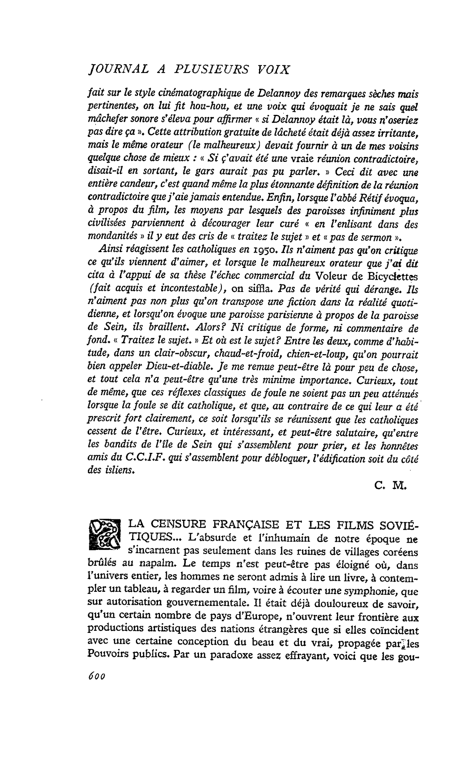 LA CENSURE FRANÇAISE ET LES FILMS SOVIÉTIQUES