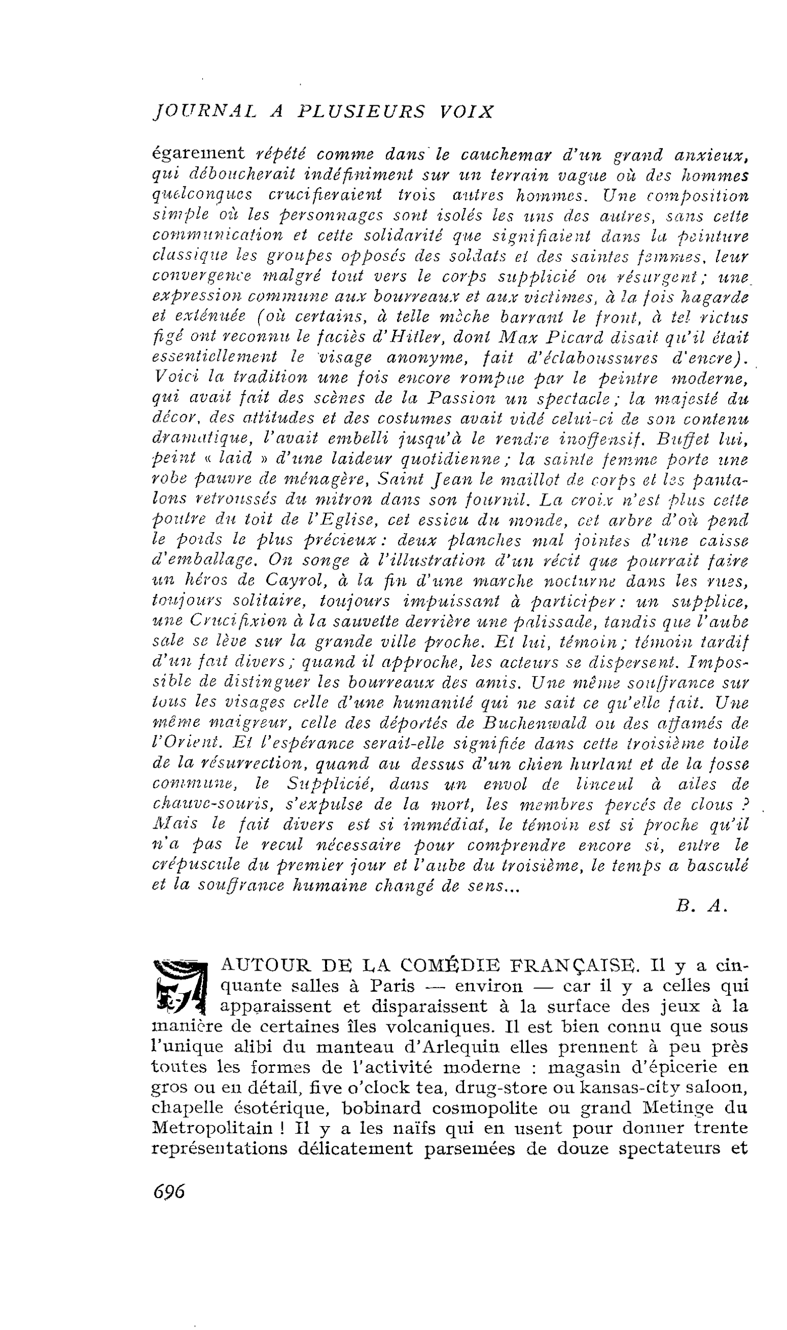 AUTOUR DE LA COMÉDIE FRANÇAISE