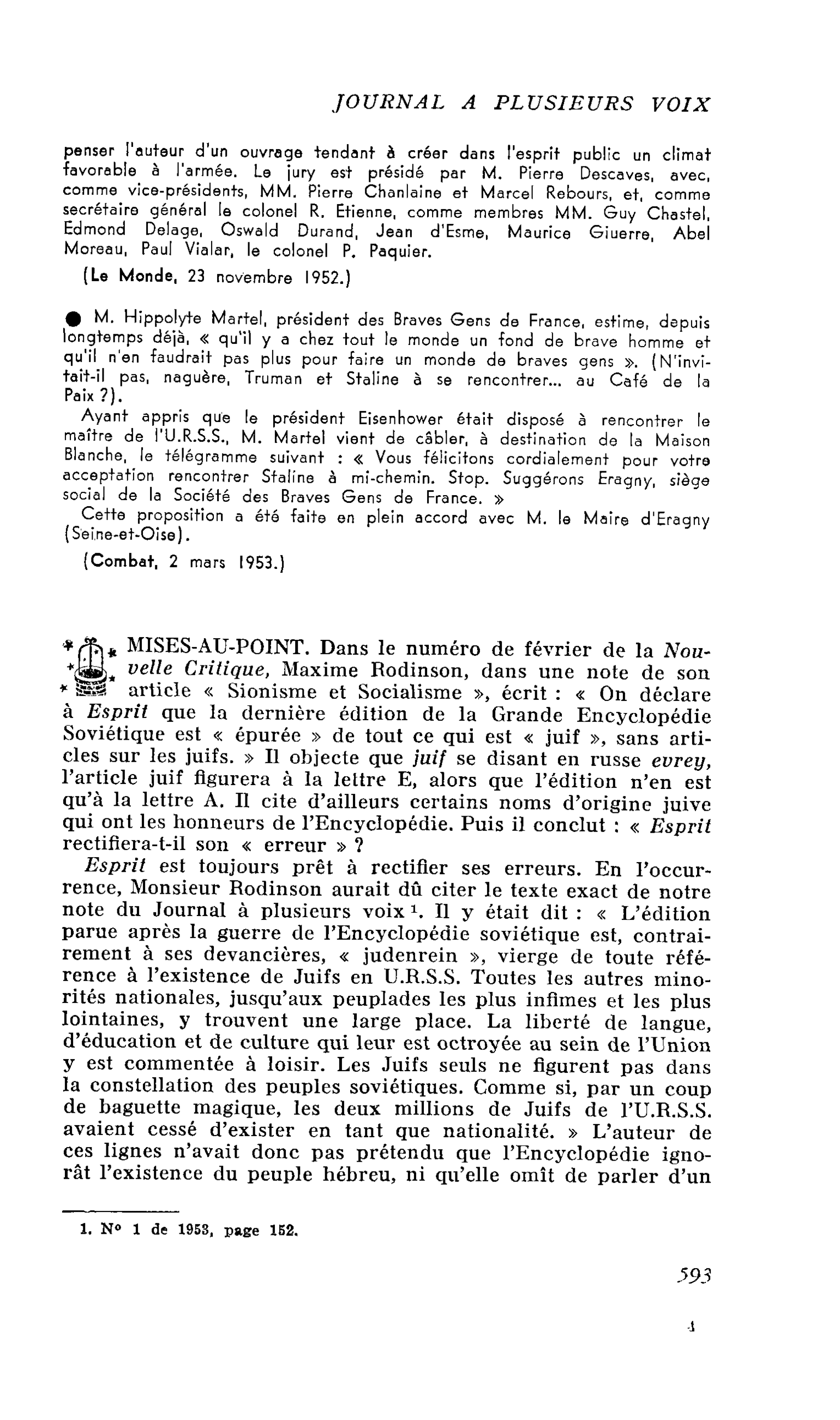 MISES-AU-POINT