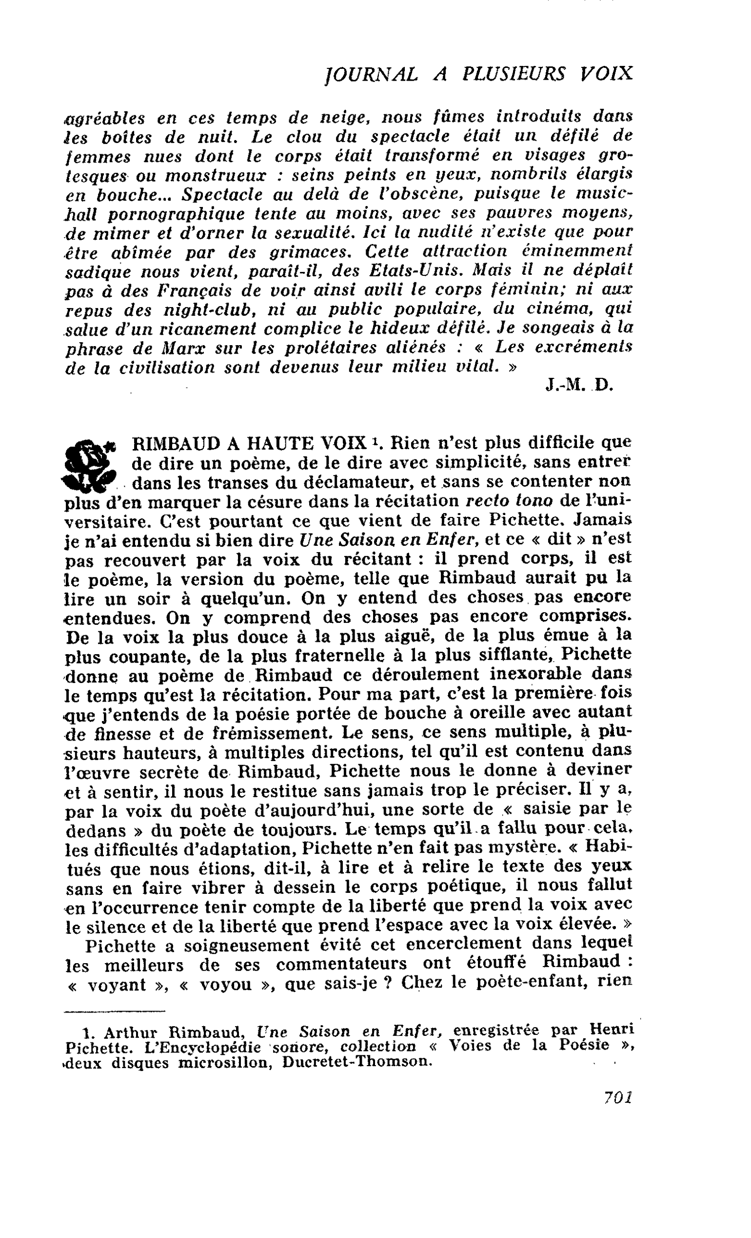 RIMBAUD A HAUTE VOIX