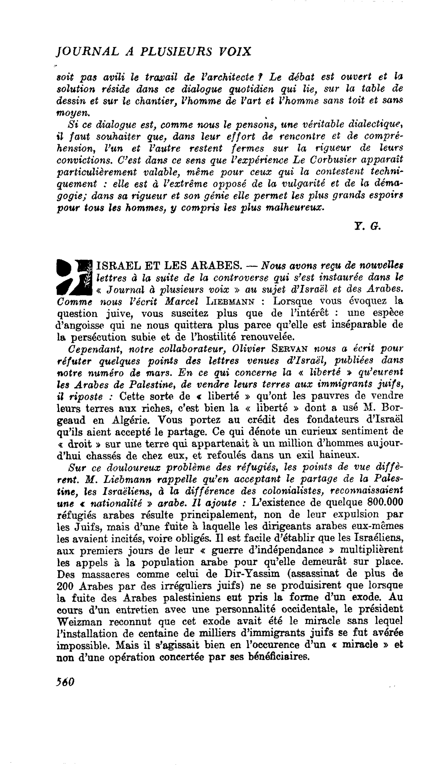 ISRAËL ET LES ARABES