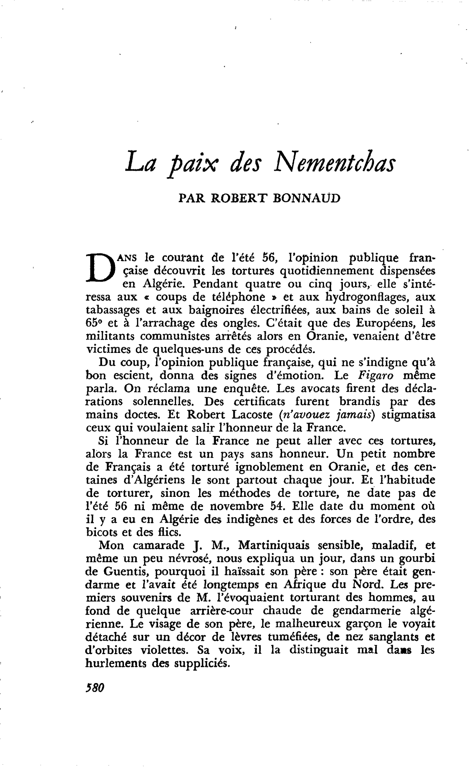 La paix des Nementchas