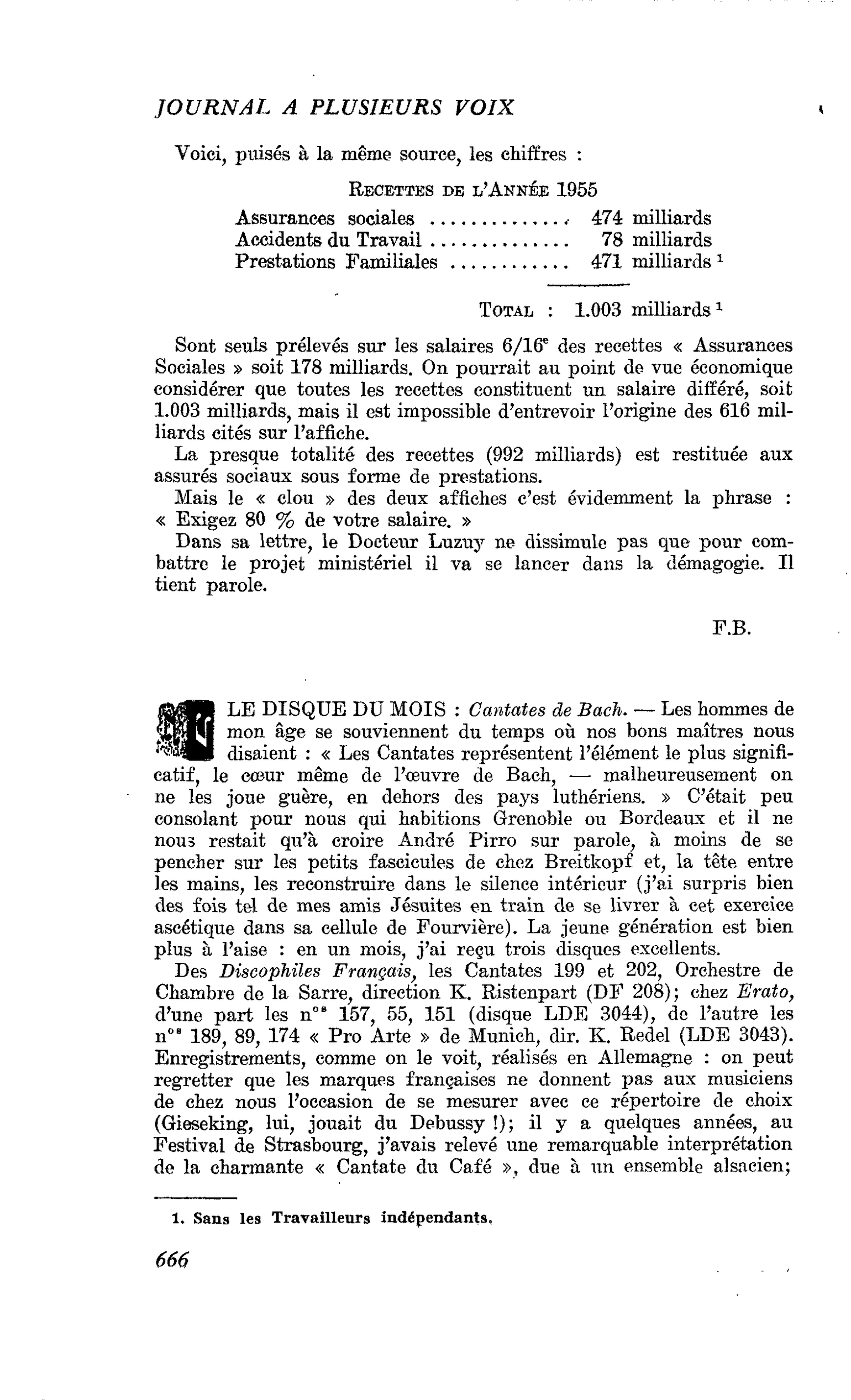 LE DISQUE DU MOIS : Cantates de Bach