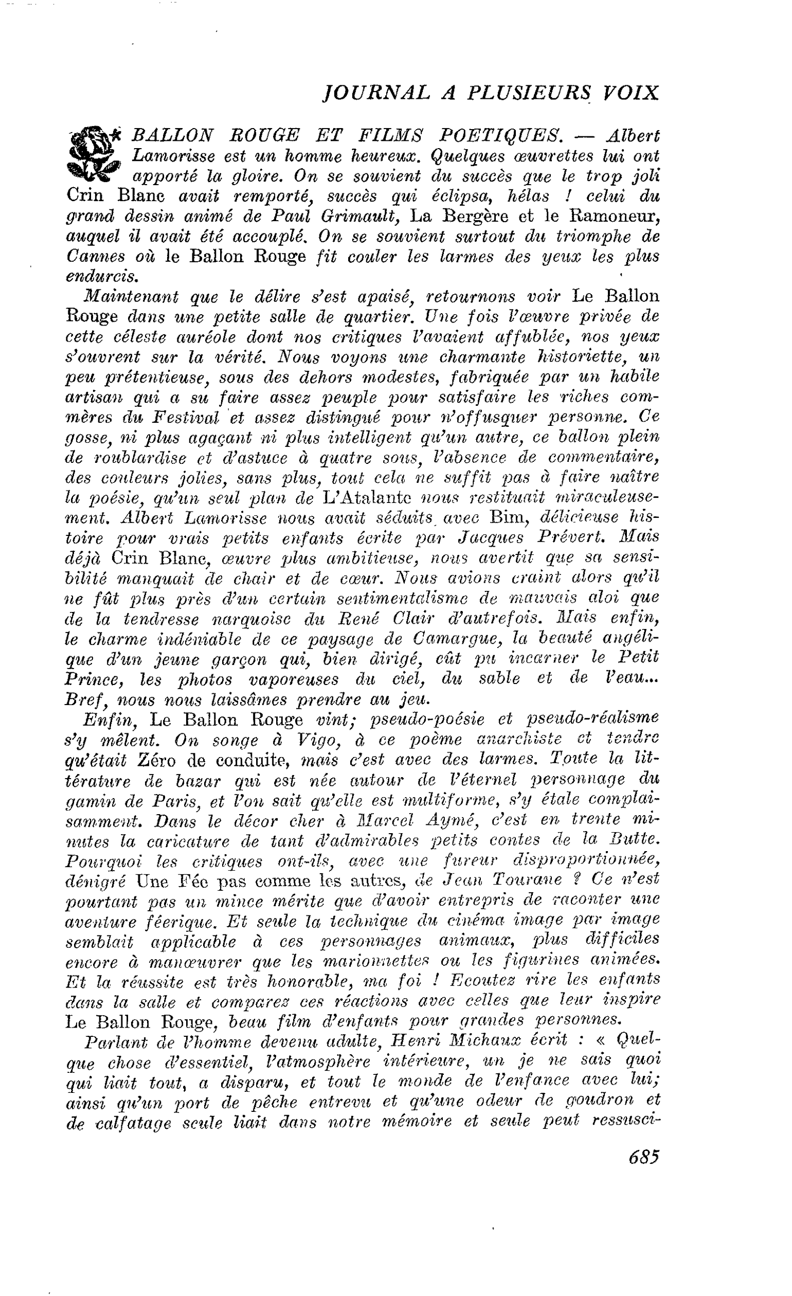 BALLON BOUGE ET FILMS POETIQUES