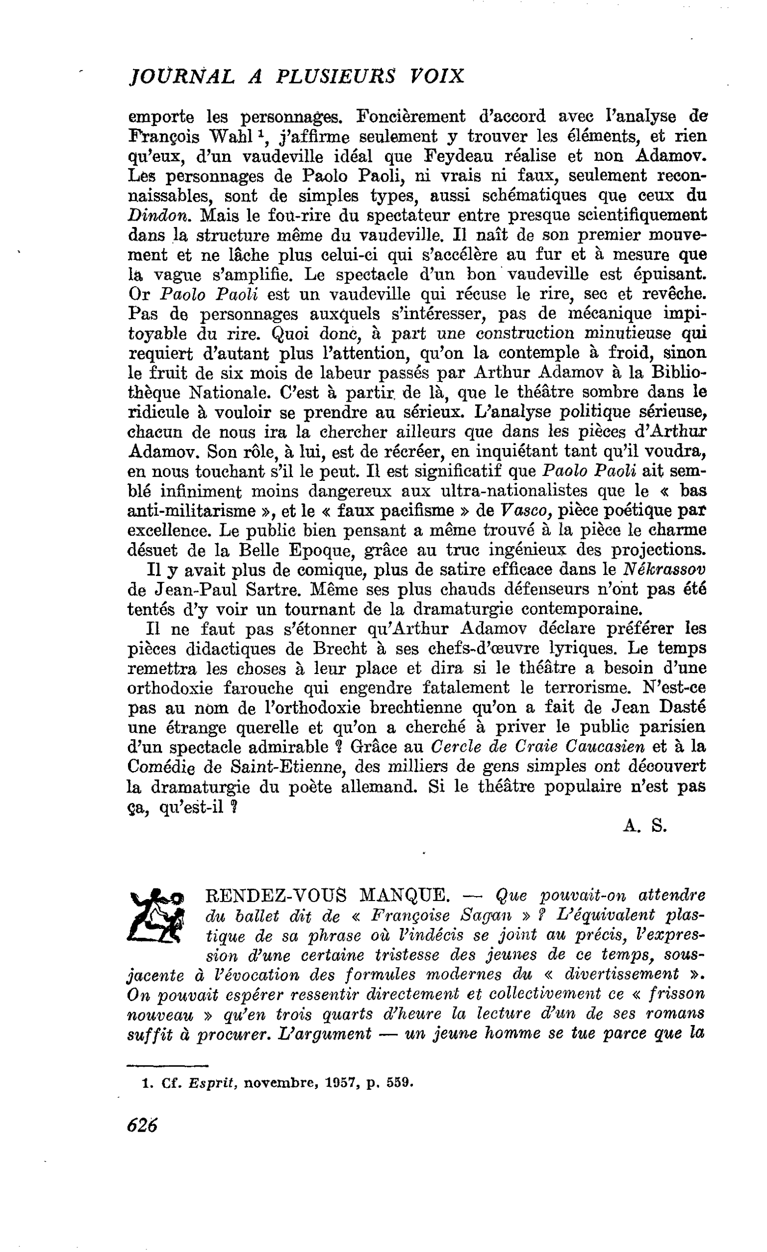 RENDEZ-VOUS MANQUE