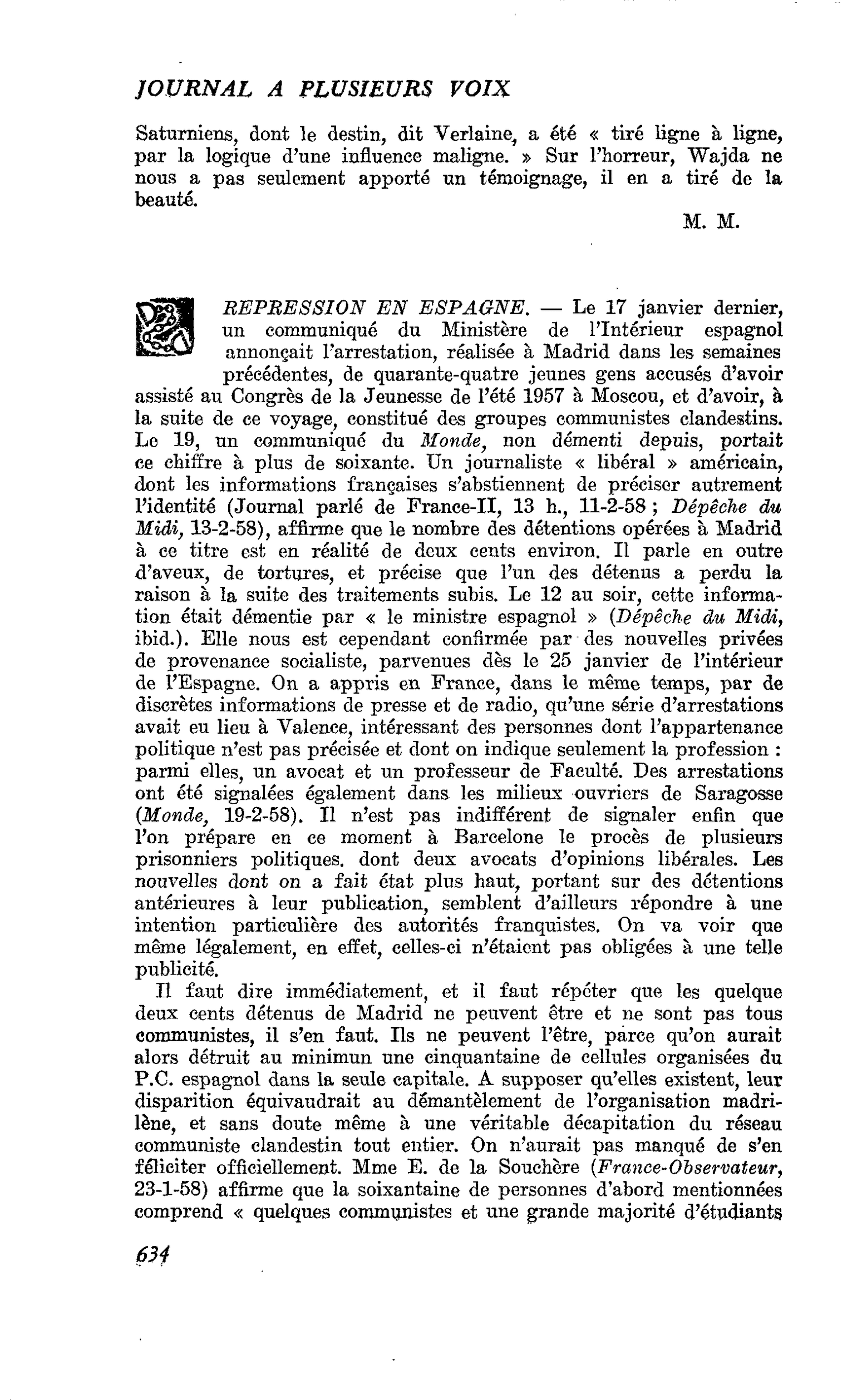 REPRESSION EN ESPAGNE