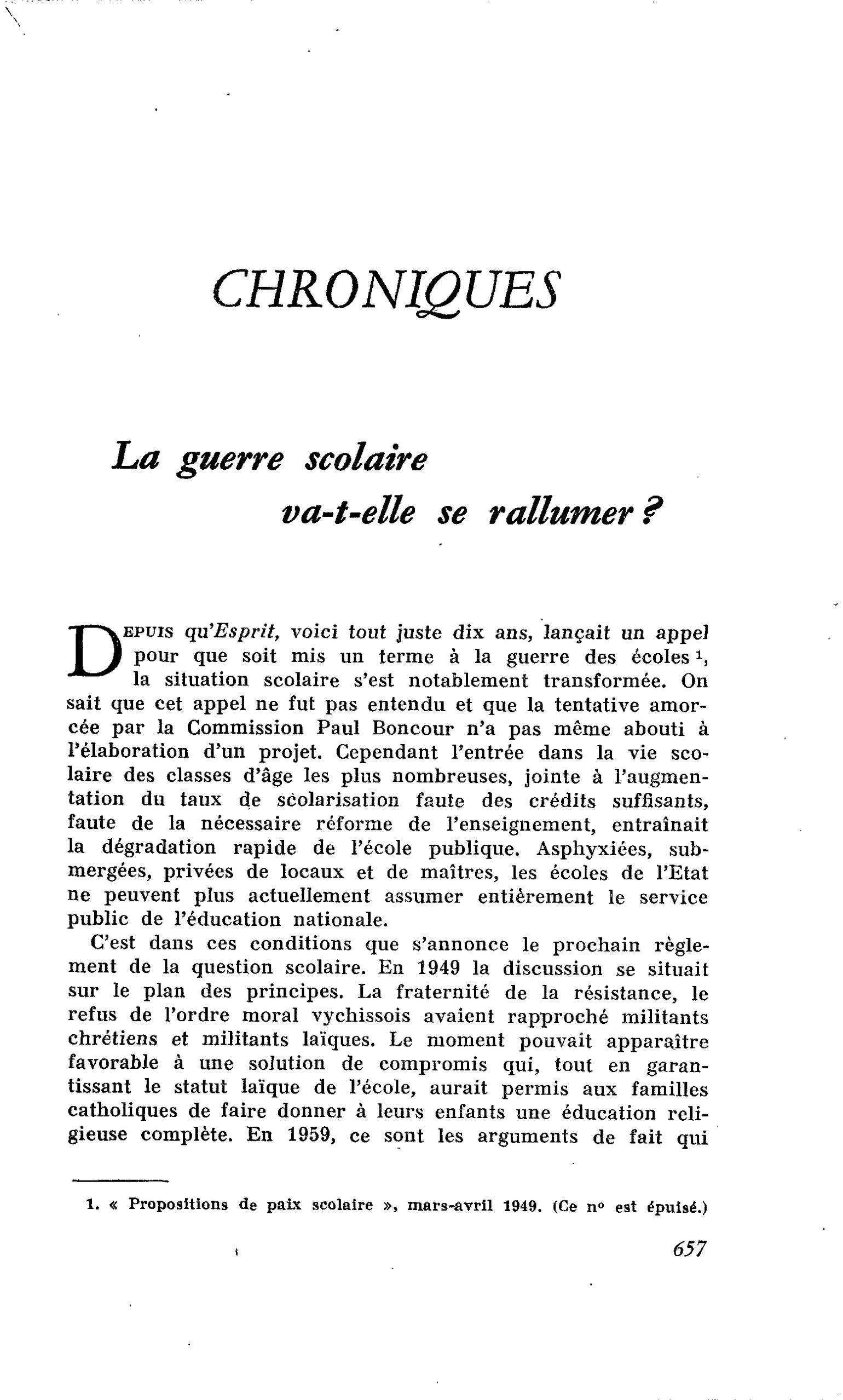La guerre scolaire va-t-elle se rallumer ?
